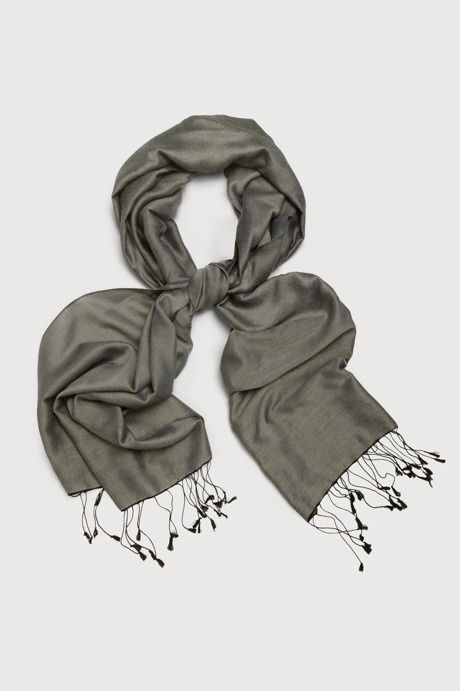 Silk Cotton Scarf - Dark Gray