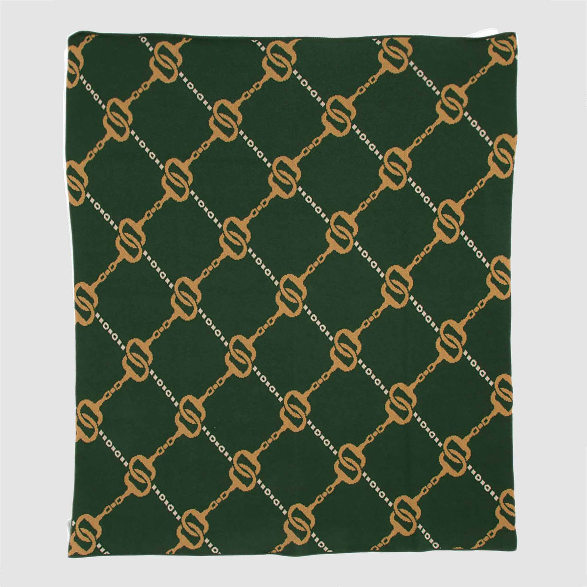in2green Eco Throw Cotton Sustainable Knit Throw Blanket - Equestrian House of Bits 753275974872 BL01EHBT1
