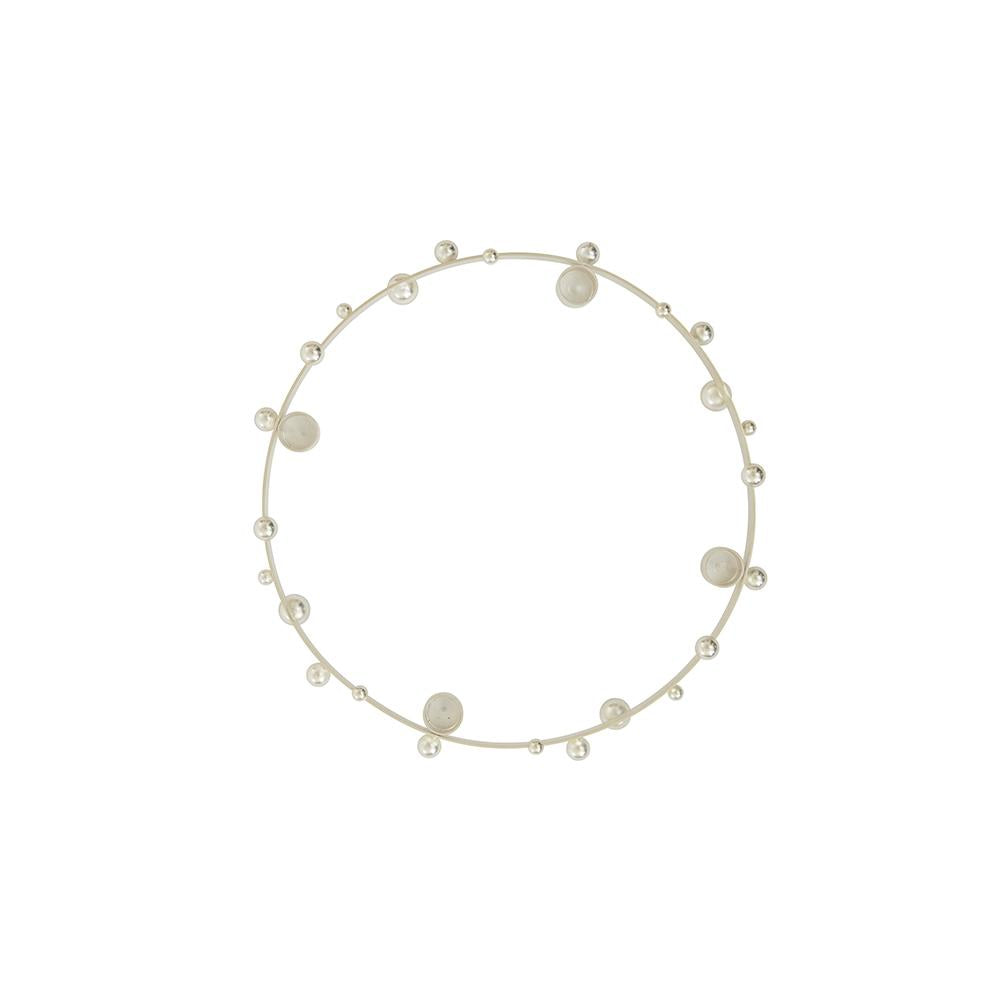 Pearl Advent Candleholder Silver By Oyoy 2