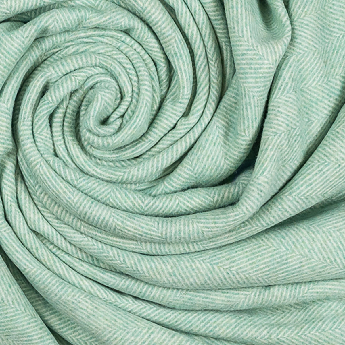Southampton Home Merino Wool Herringbone Throw (Hedgerow)-Throws and Blankets-Q0290010-Prince of Scots