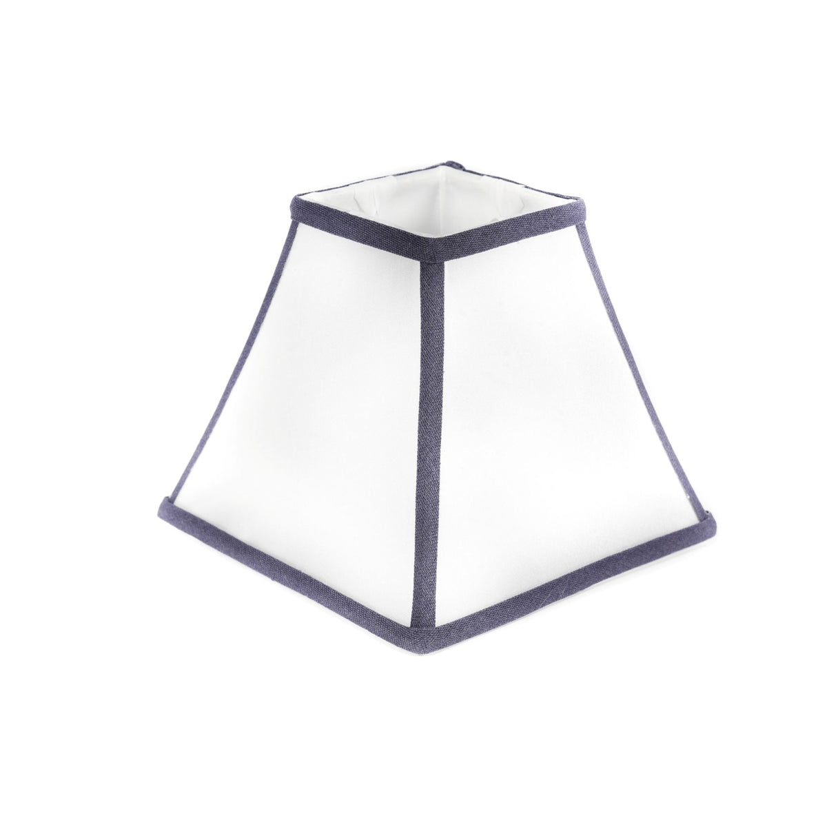 Noir & Pearl white table lamp shade with black trim