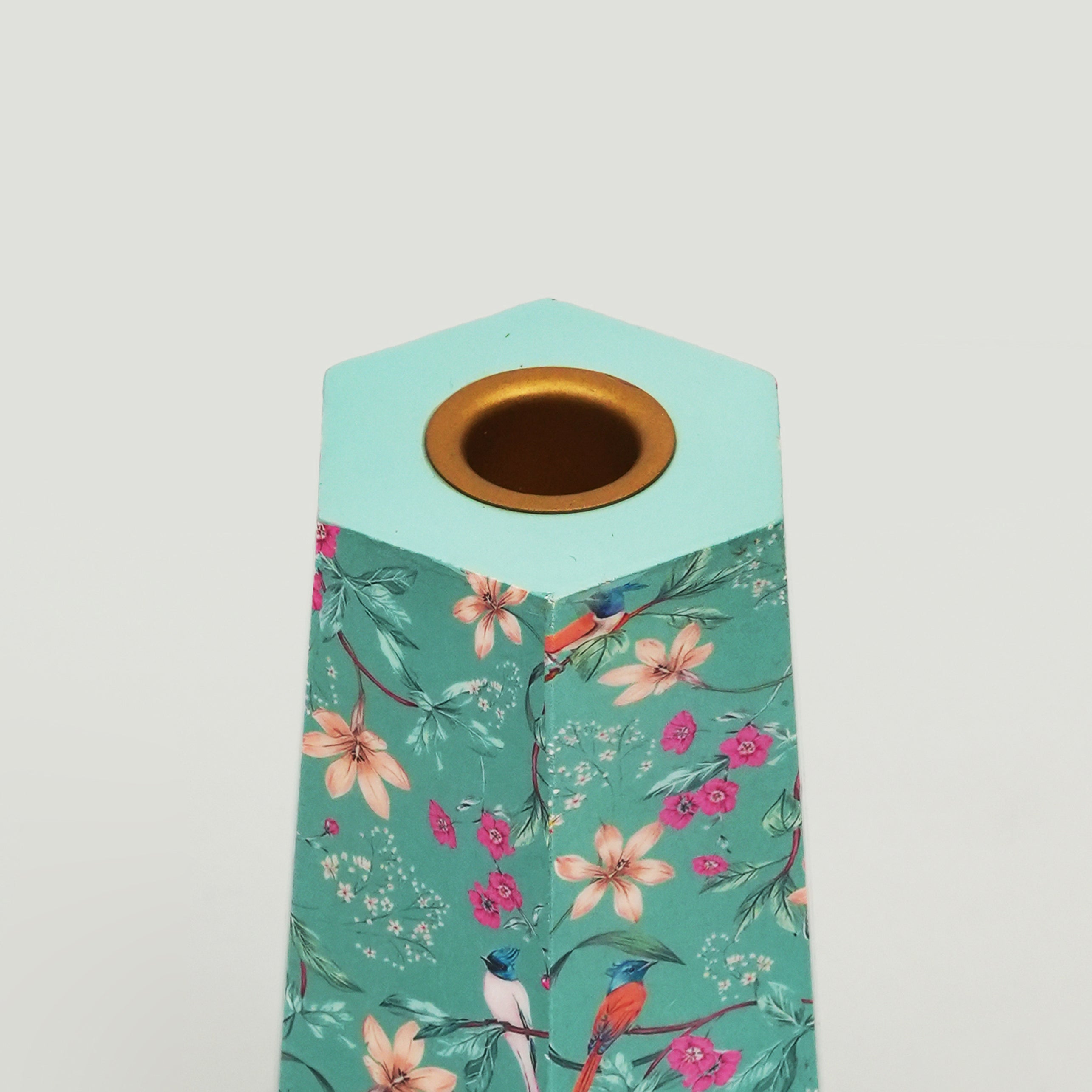 Aqua Flora Hexagonal Candleholders - Thumbnail 5