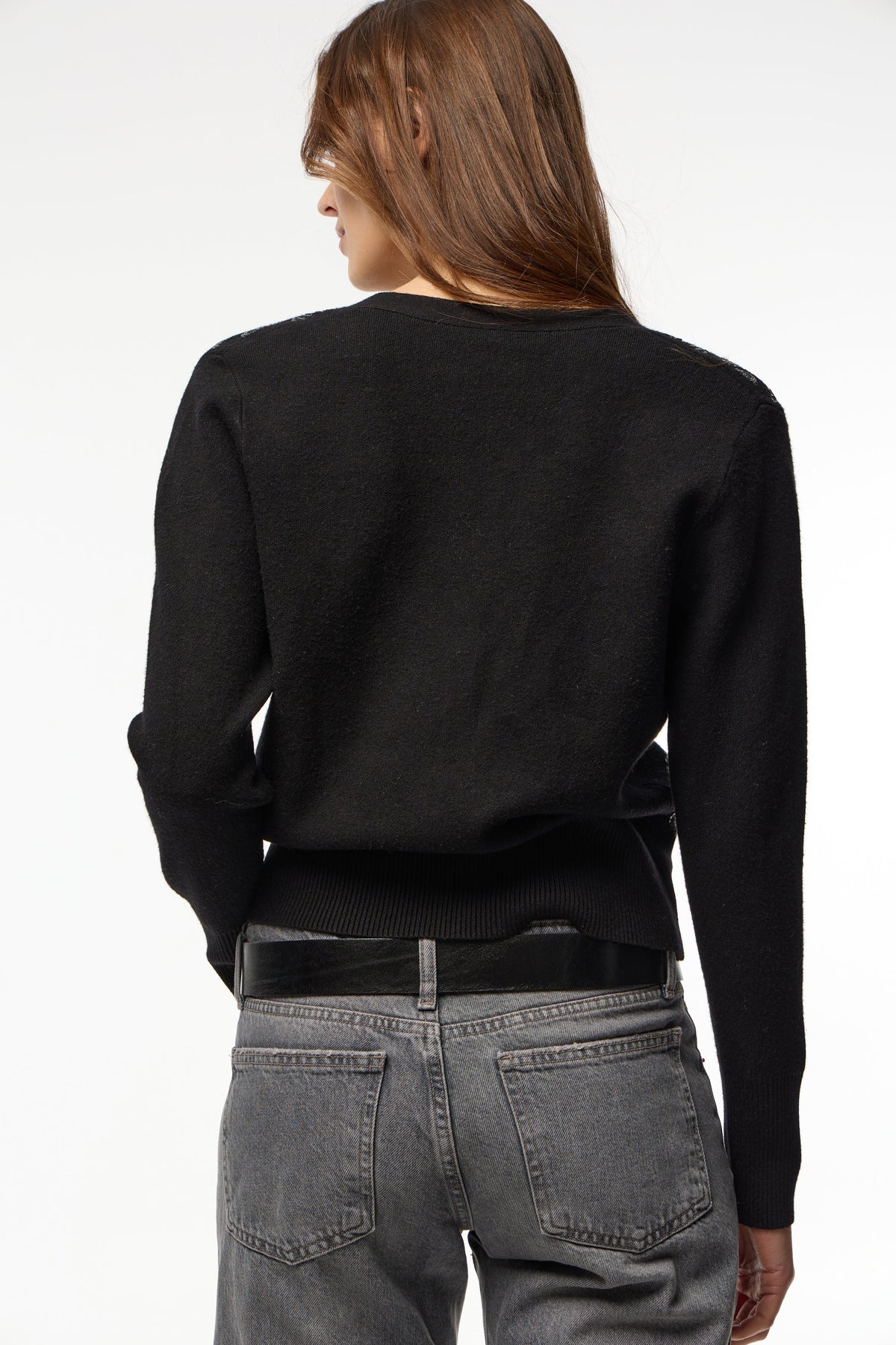 Deco Drip Sparkle Cardigan - Black