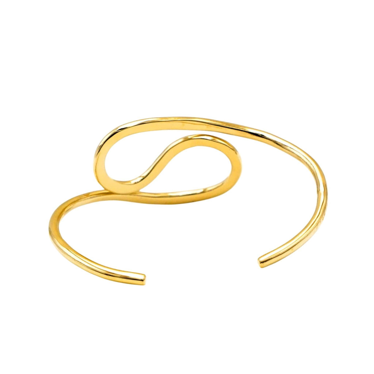 Milele Brass Spiral Cuff Bracelet for Women Ecodunia