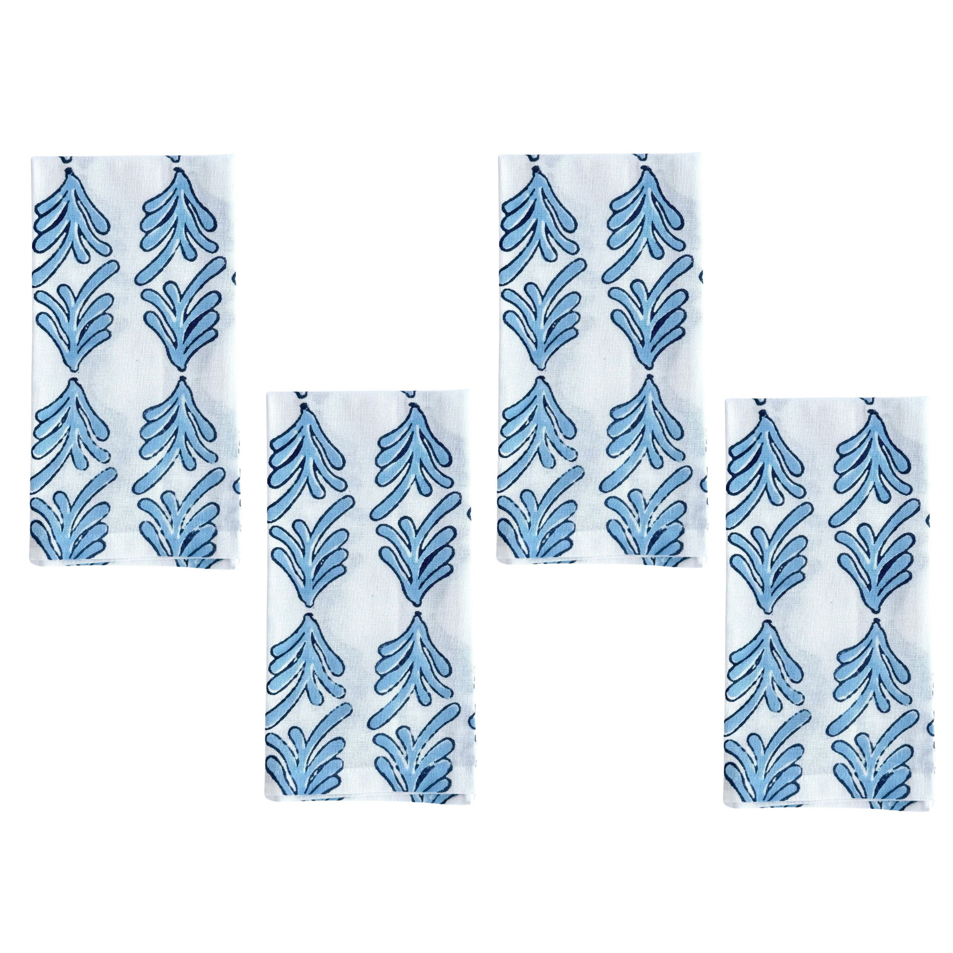 Organic Napkins (set of 4) - Palmetto, Uniform Blue & Navy - The Mended Company