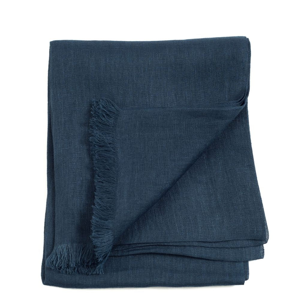 Hand Woven Linen Silk Blend Scarf
