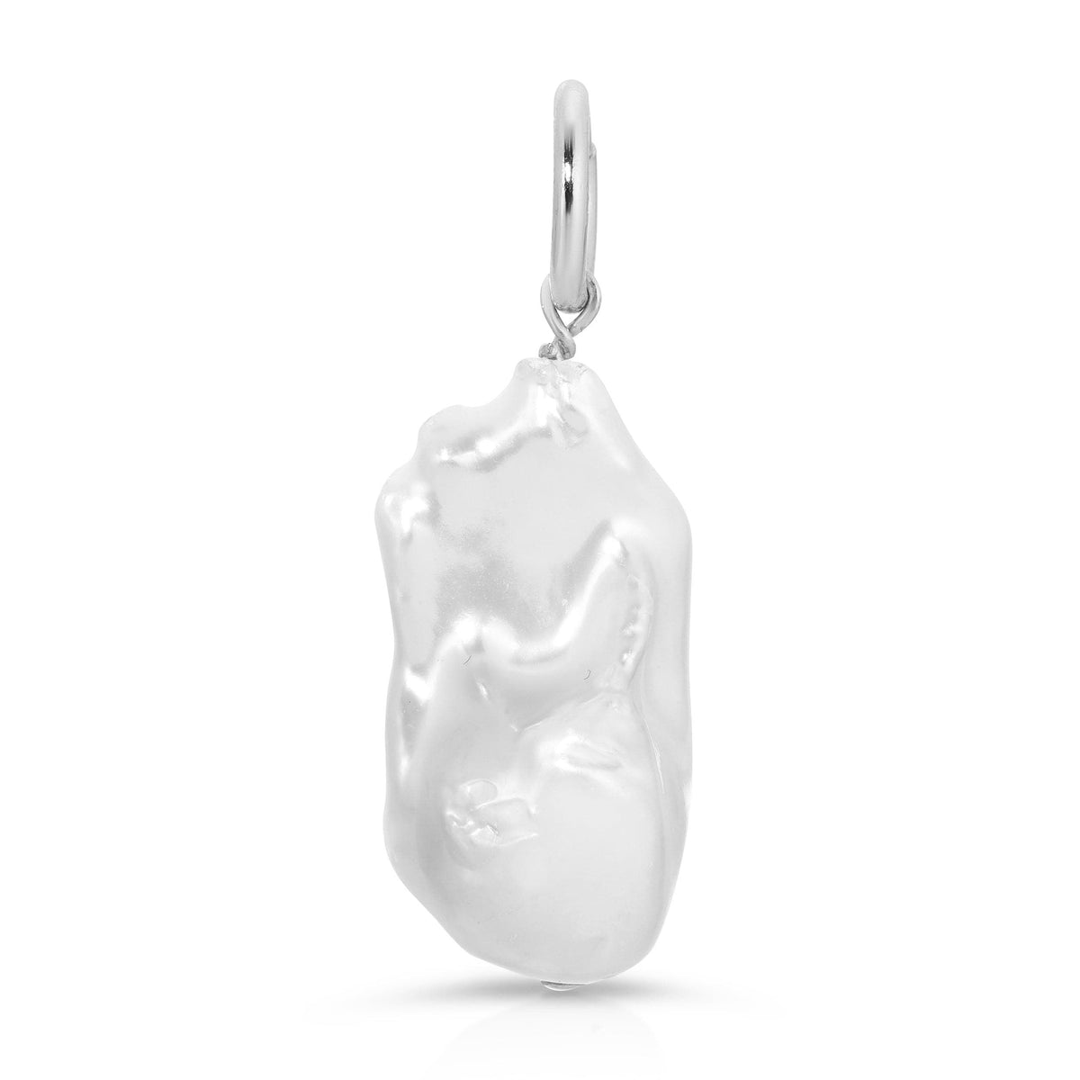 Beautiful XL Fresh Water Baroque Pearl Pendant hanging on a delicate chain