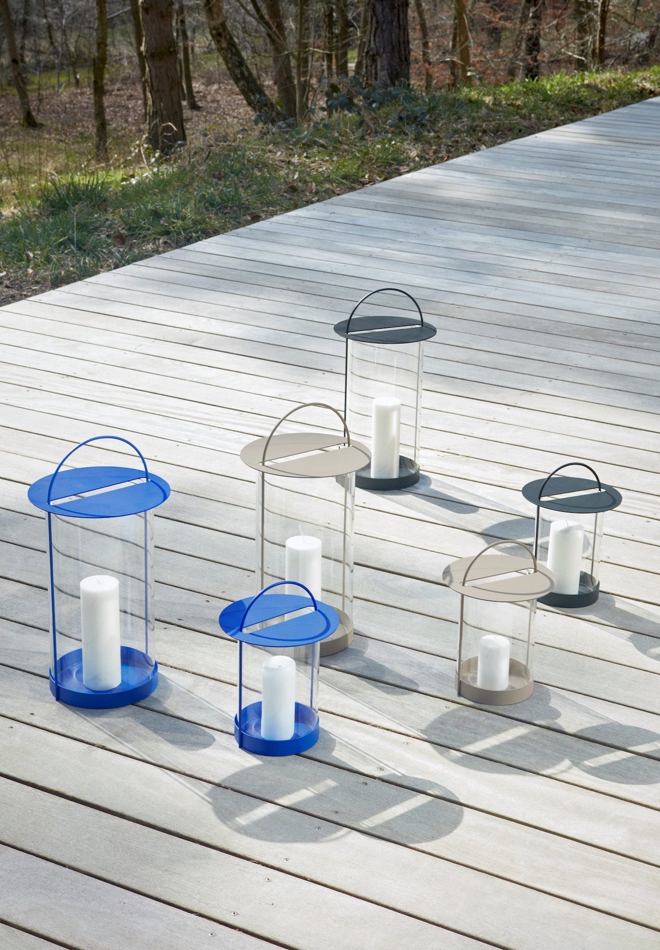 Maki Lantern Small In Optic Blue 2
