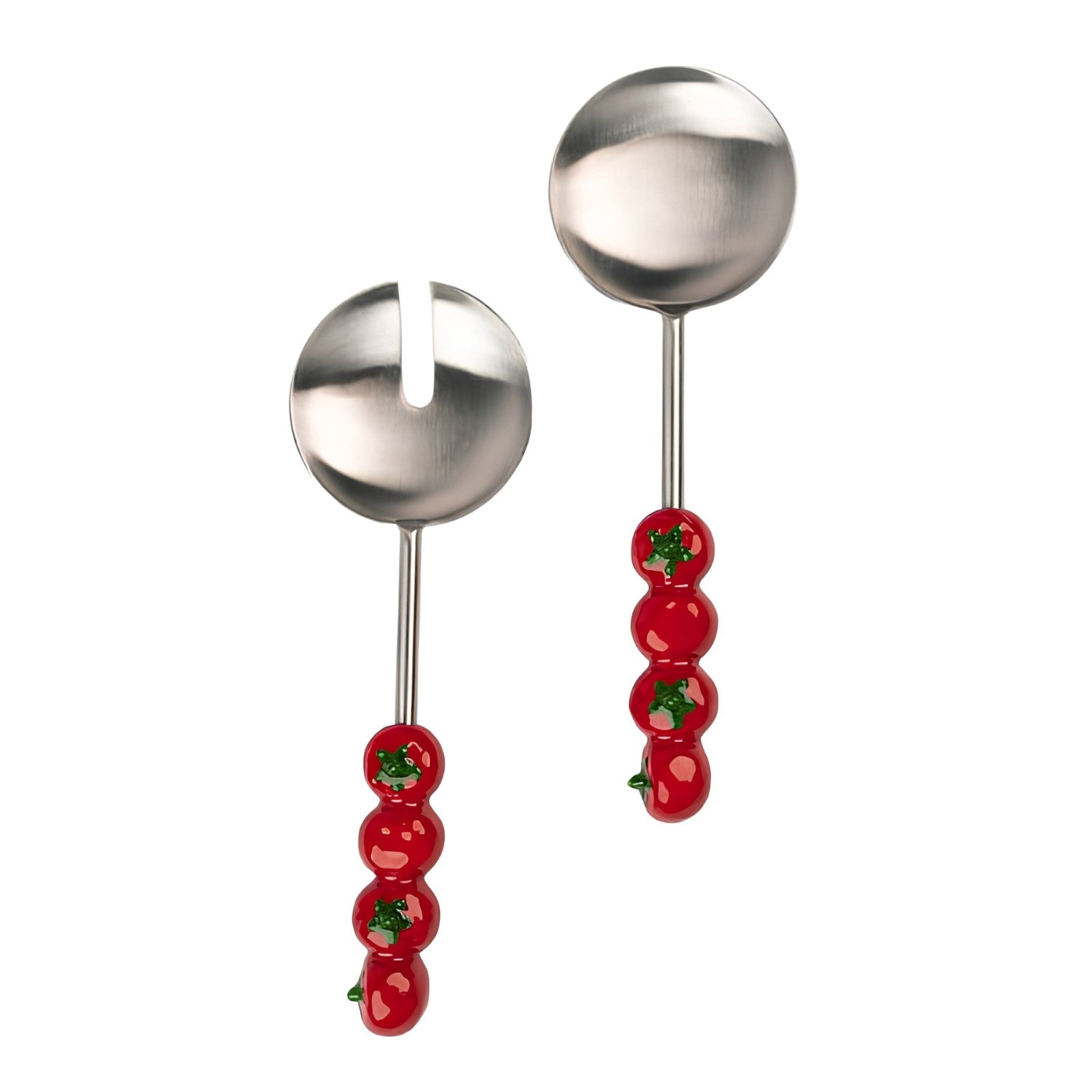 S/2 Salad Server with Tomato Handle