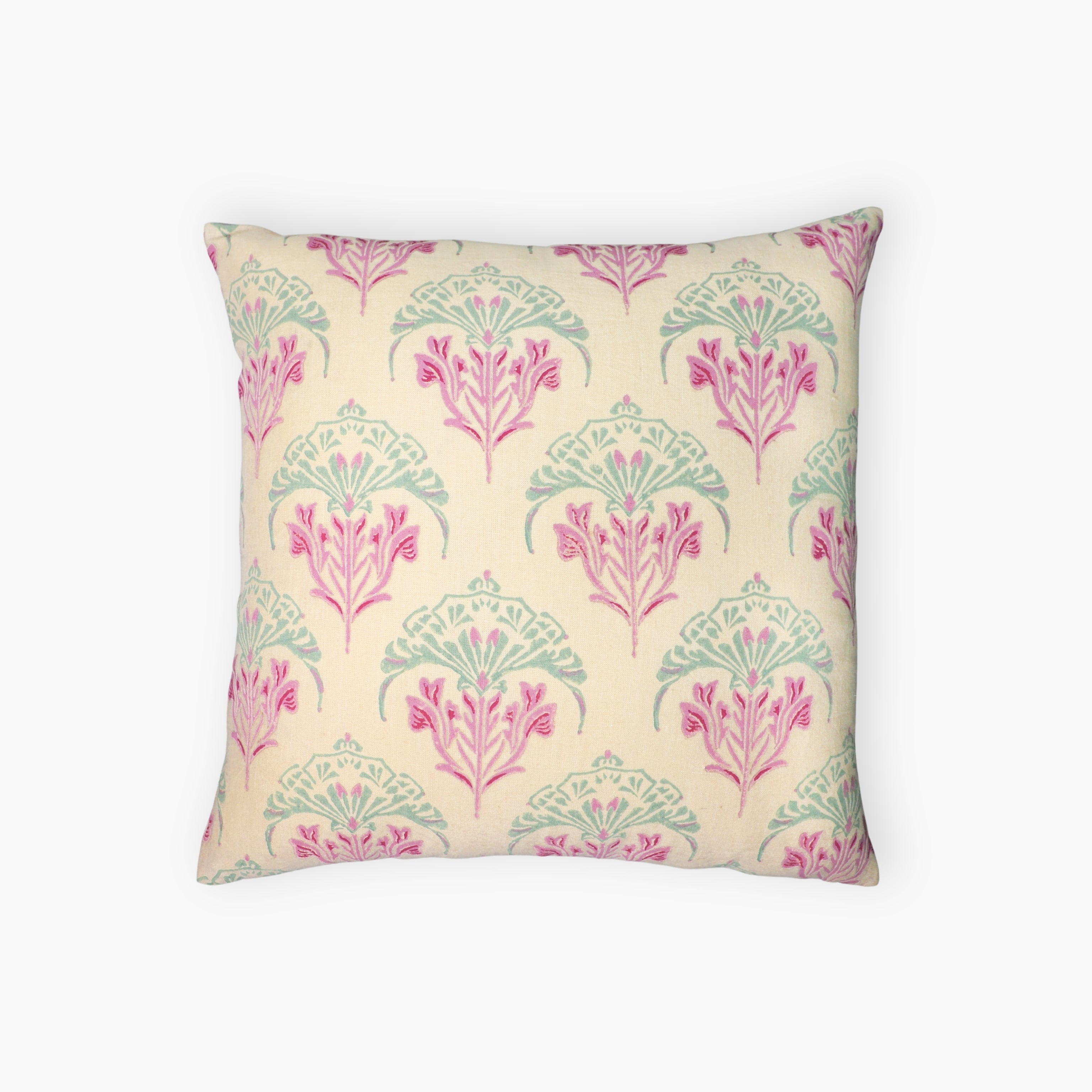 Soma - Pure Linen Throw Pillow Cover - Peach