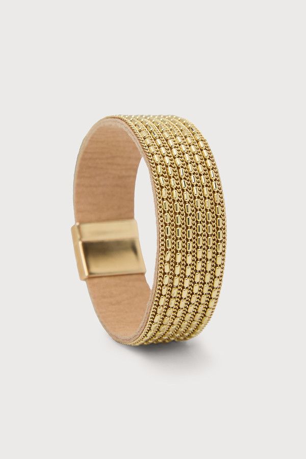 Multi-Strand Mesh Bracelet - Gold