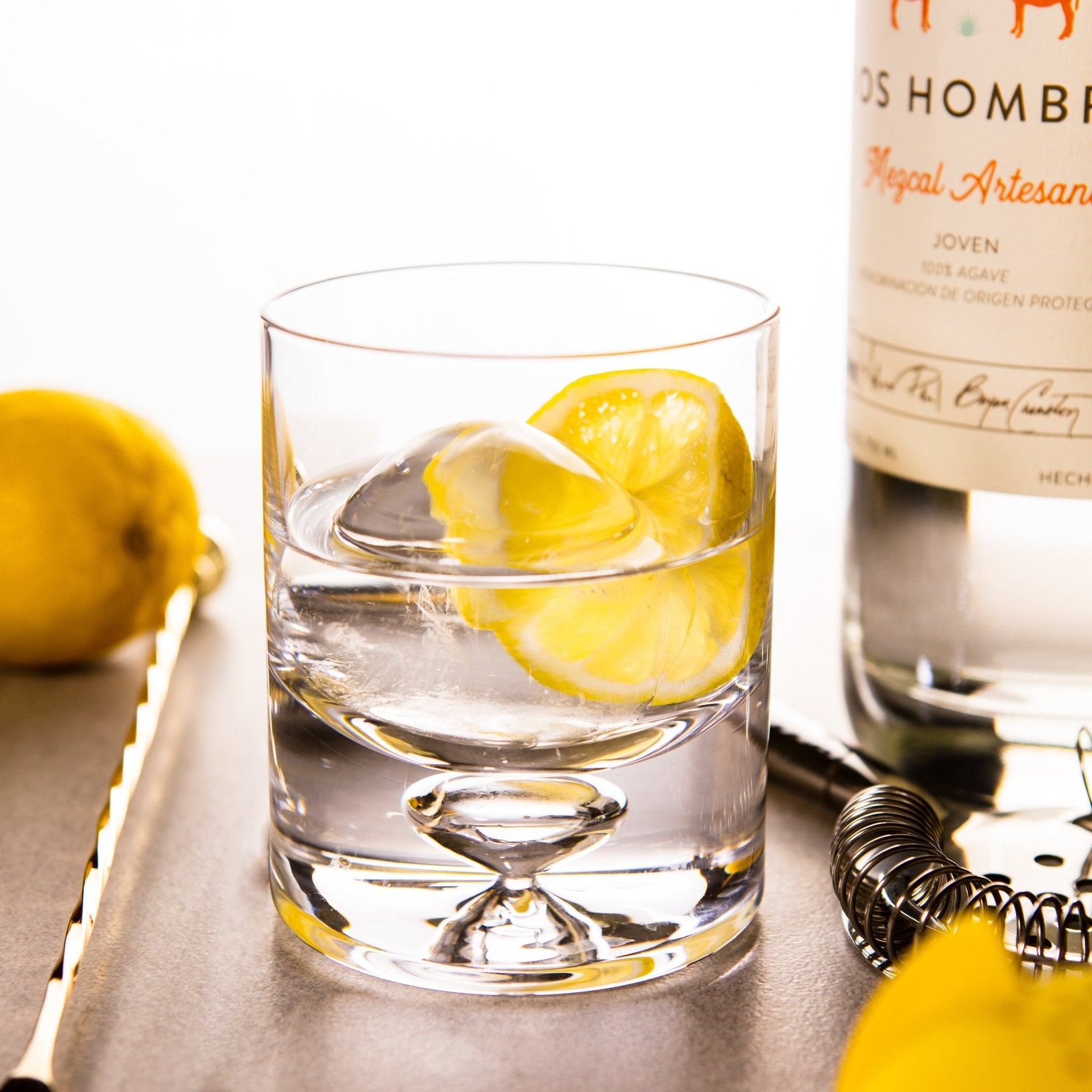 LEMONSODA Crystal Bubble Base Whiskey Glass Tumbler