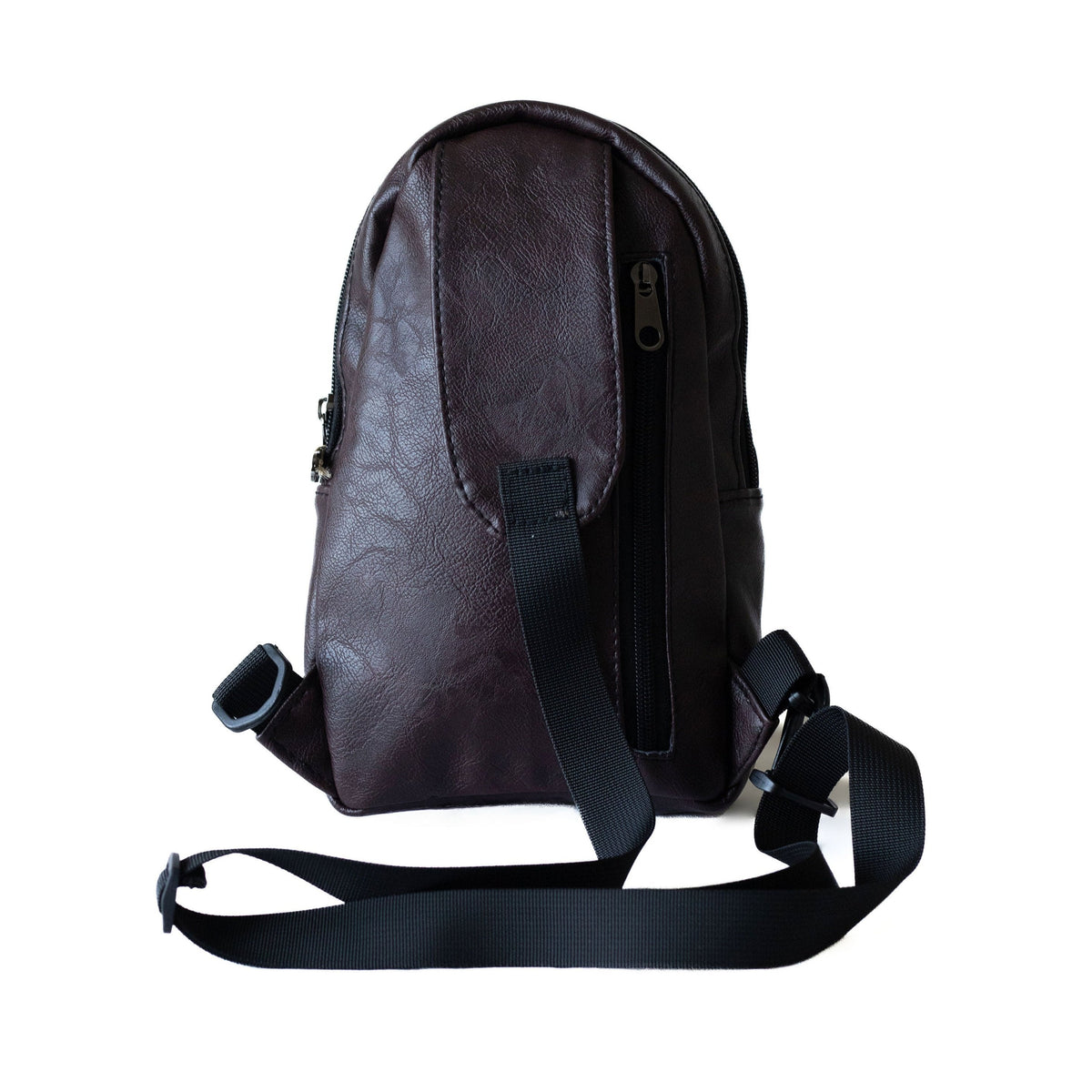 Buru plum vegan leather small crossbody sling bag #color_plum