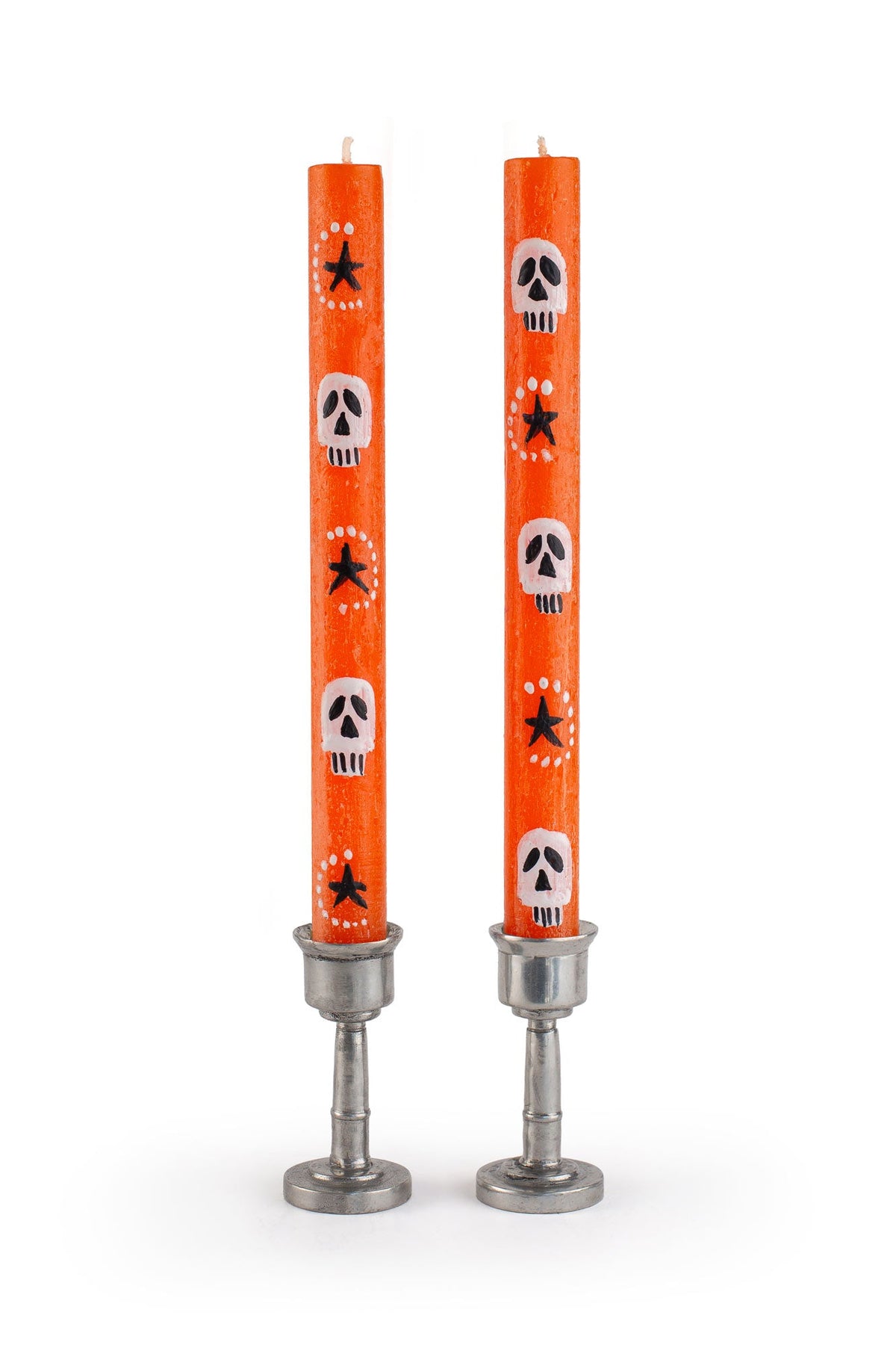 Halloween Candle - 9" Taper Pair - Skulls