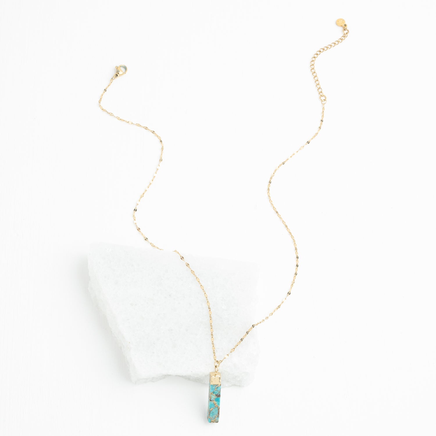 Necklace for women, 14k gold chain with turquoise and gold pendant, necklace brands like Pandora, fashion jewelry, home shopping jewelry
