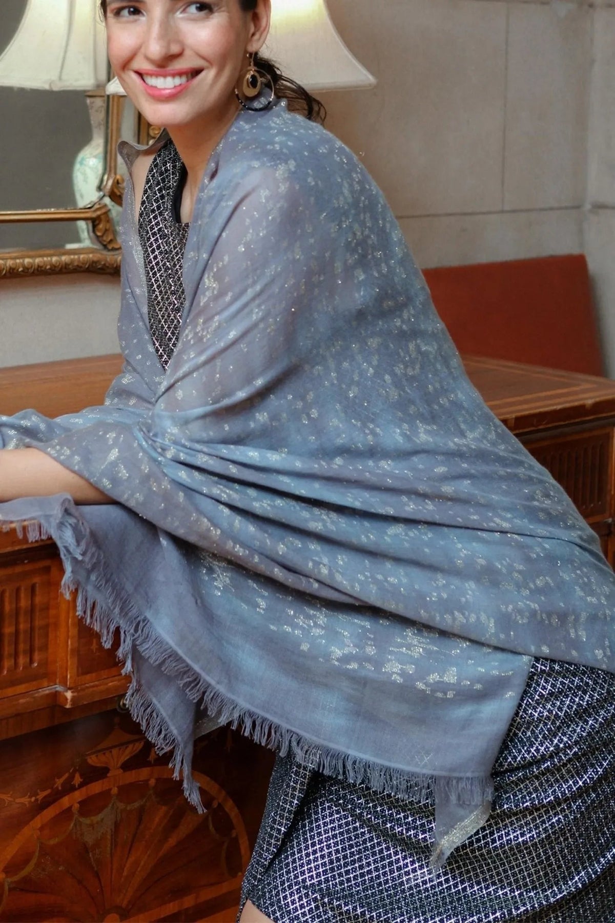 Tenuda Scarf Light Slate Gray