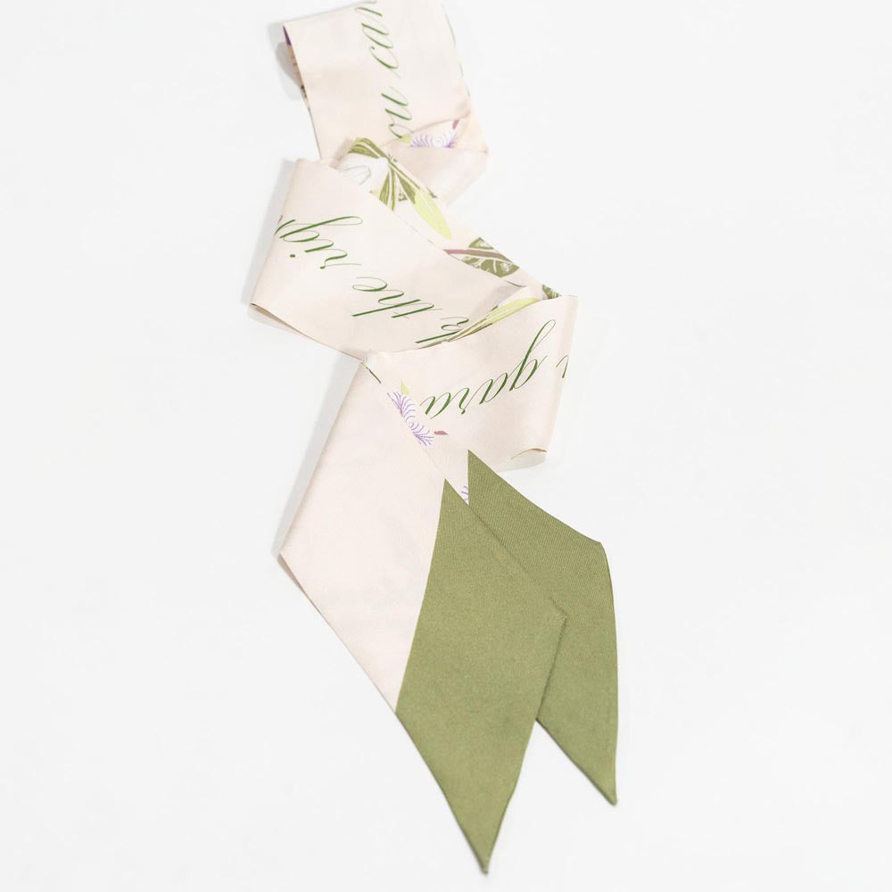 Cottage Vines Silk Twilly Scarf