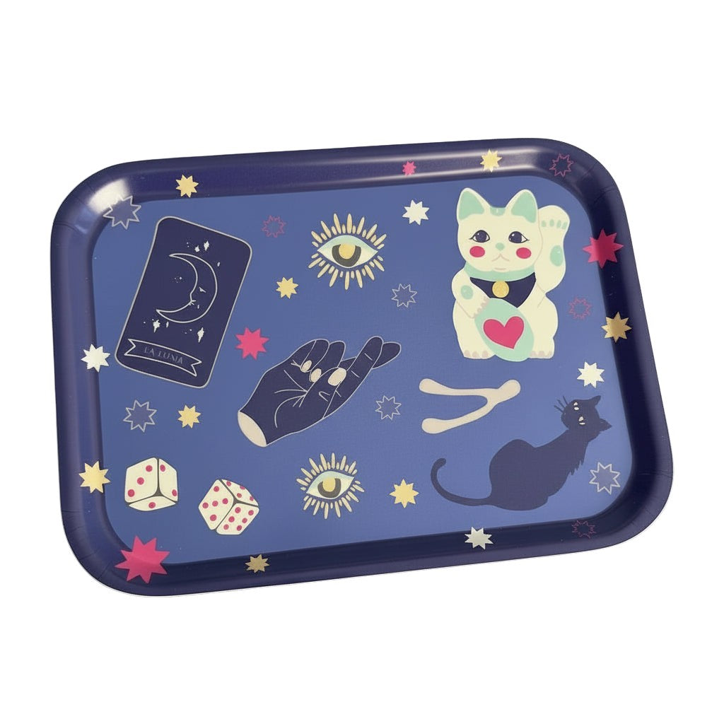 Fortune mystic and cute talisman birch swedish tray