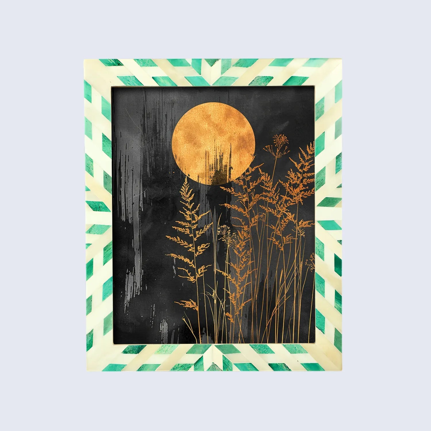 Picture Frames Hypno Nature Pattern Bone Inlay Collection in 3 Sizes