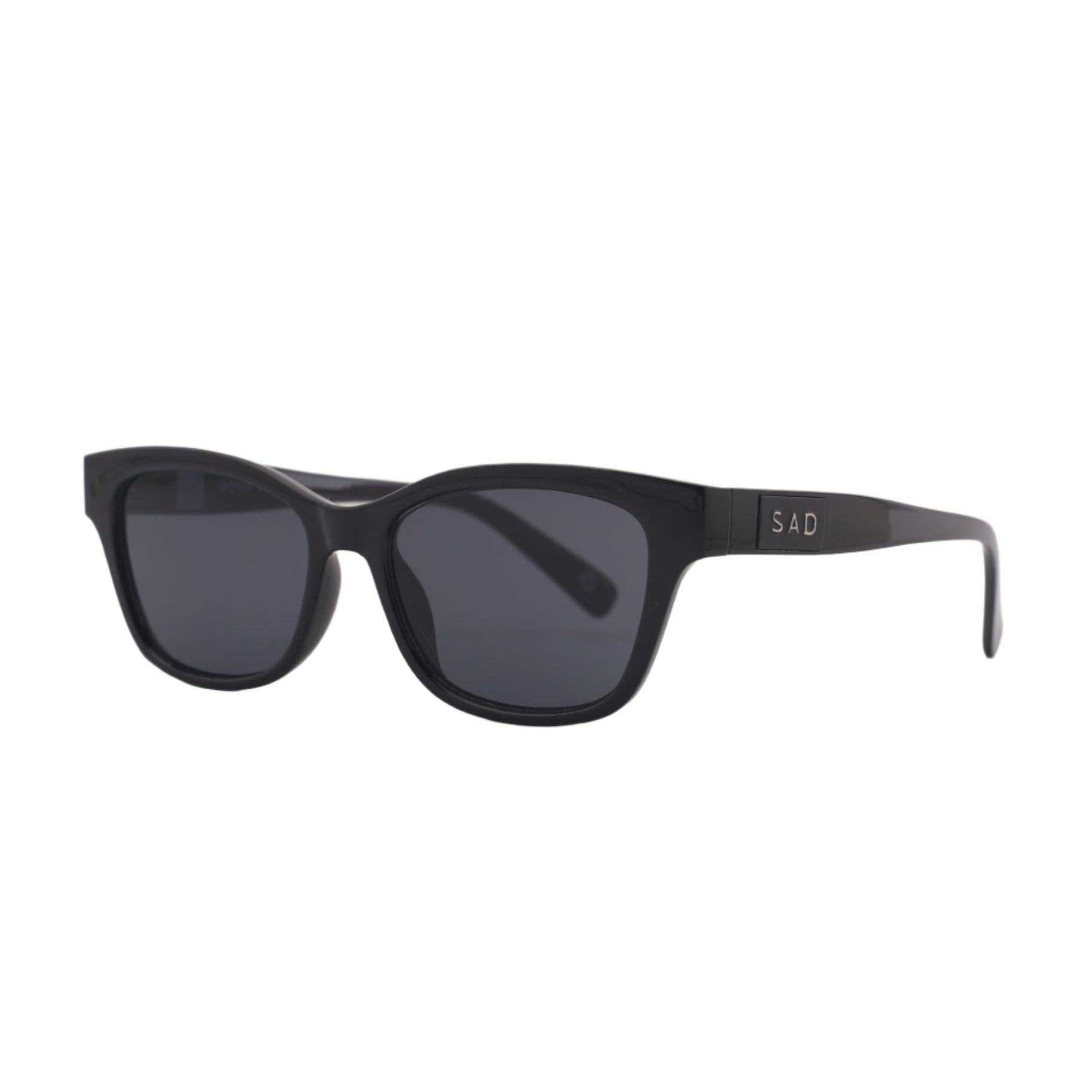SAD Eyewear Pony wayfarer rectangle sunglasses in black with UV protection lenses