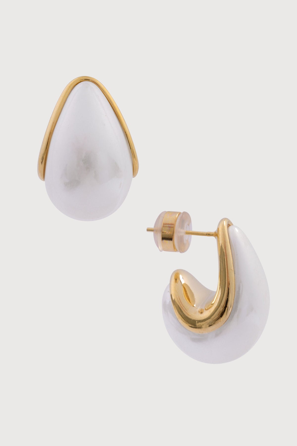 Teardrop Pearl Earring - Gold