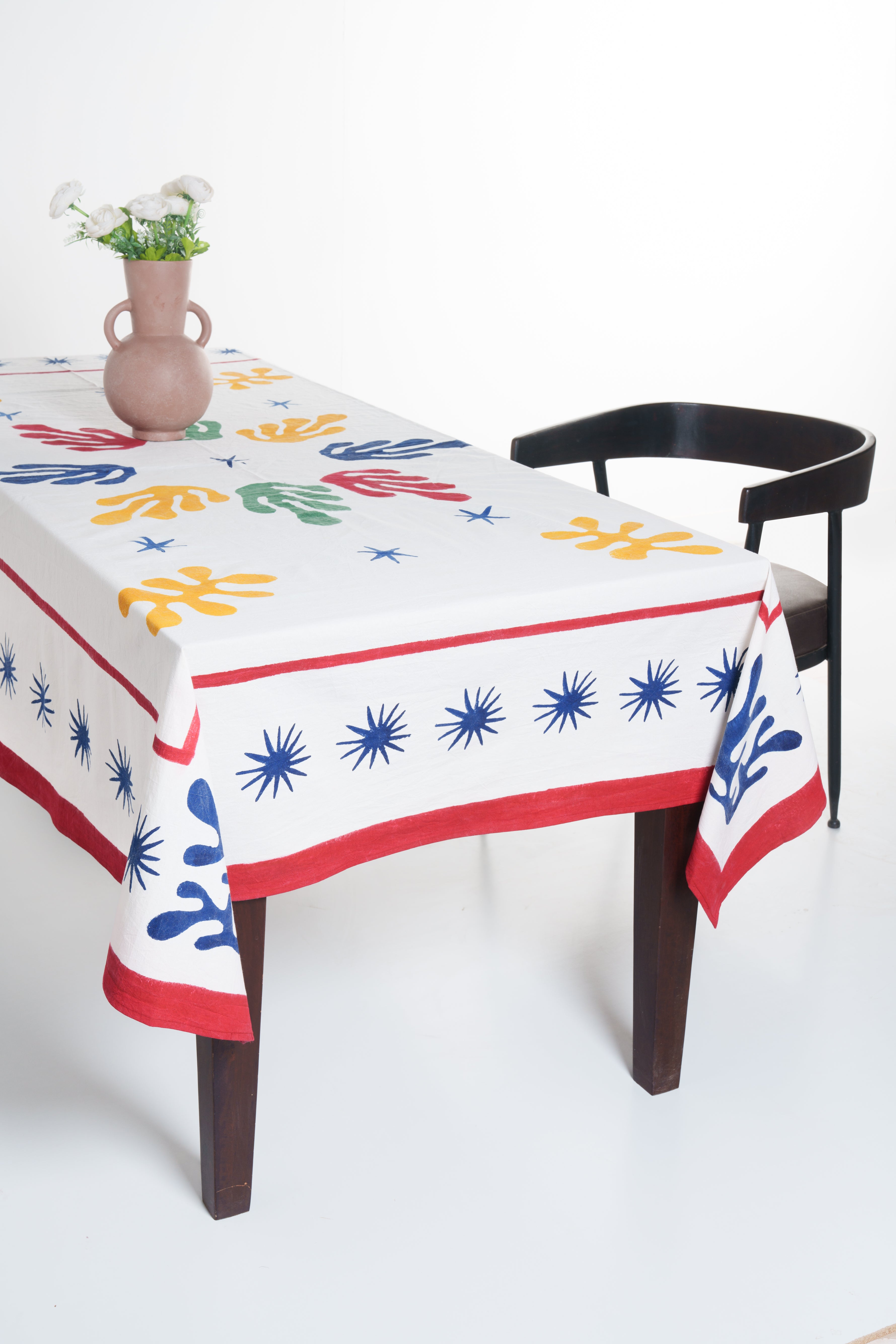 Celestial Matisse Blockprint Tablecloth - Thumbnail 4