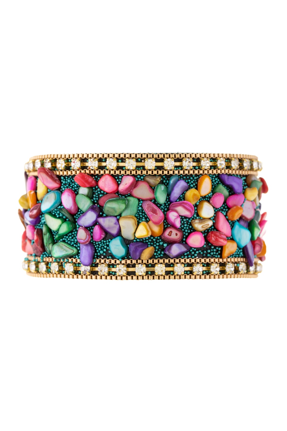 Gravel Beaded Bracelet Gold