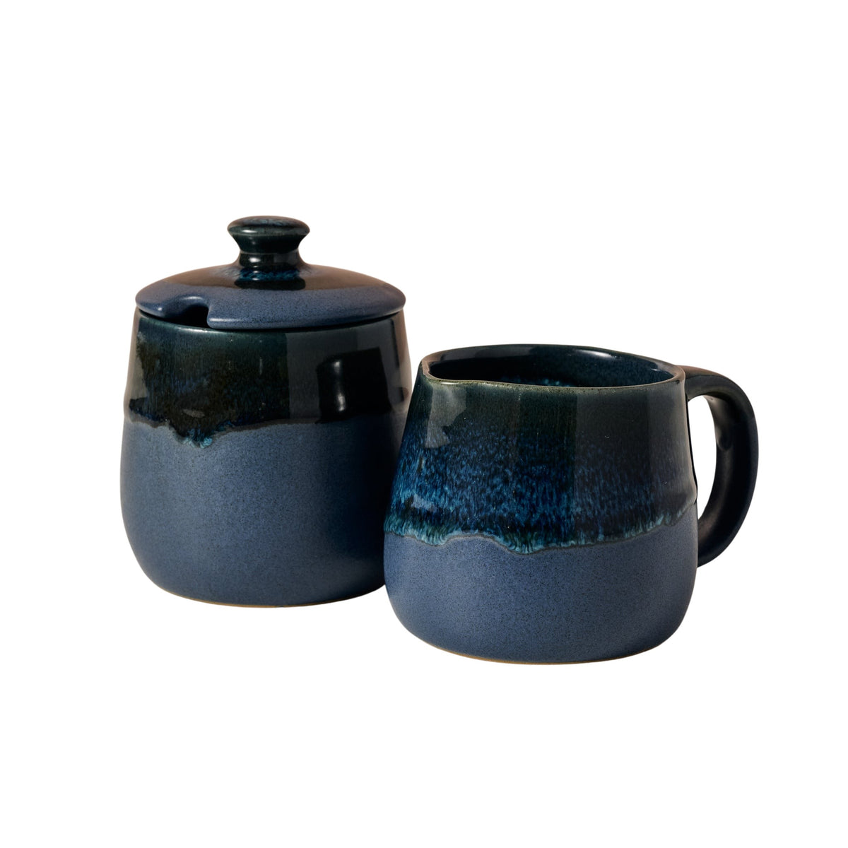 Jhapa Drip Glaze Cream & Sugar Set