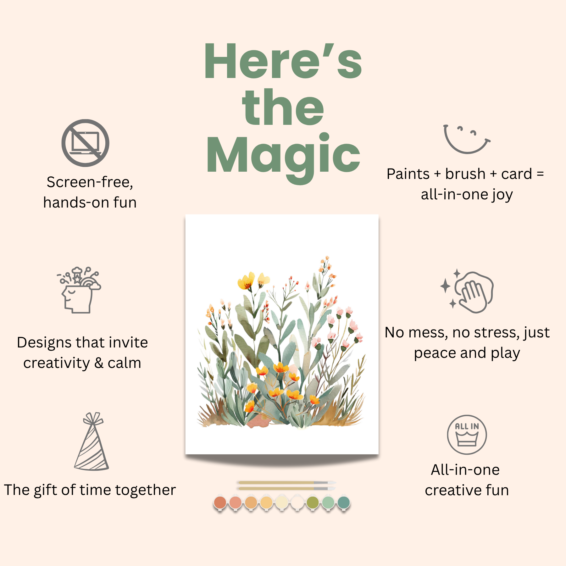 All-In-One Jar of Flowers Watercolor Kit