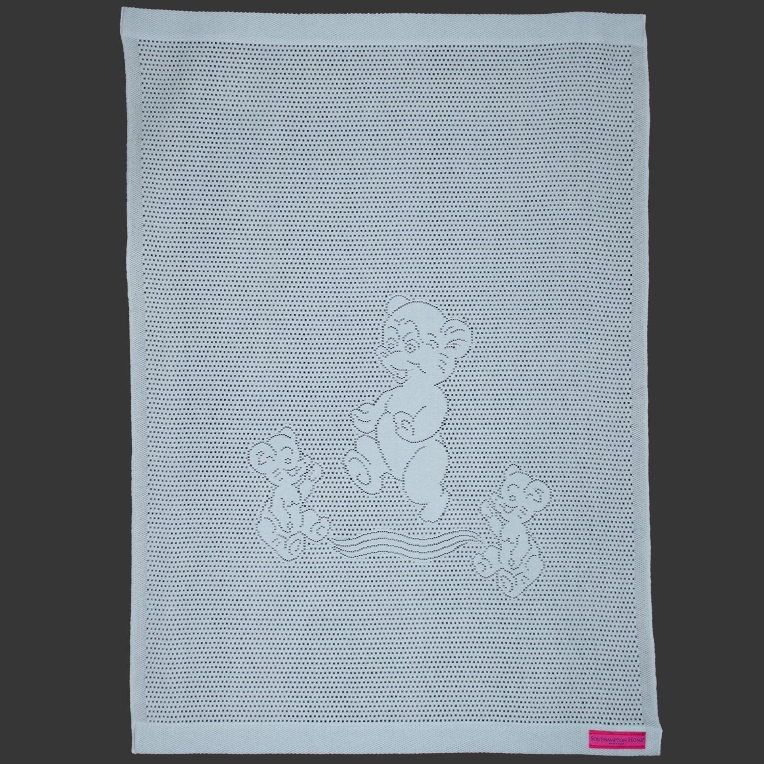 Southampton Home Lace Weave Teddy Bear Baby Blanket ~ Blue ~-Gifts-00810032751333-{sku]-Prince of Scots