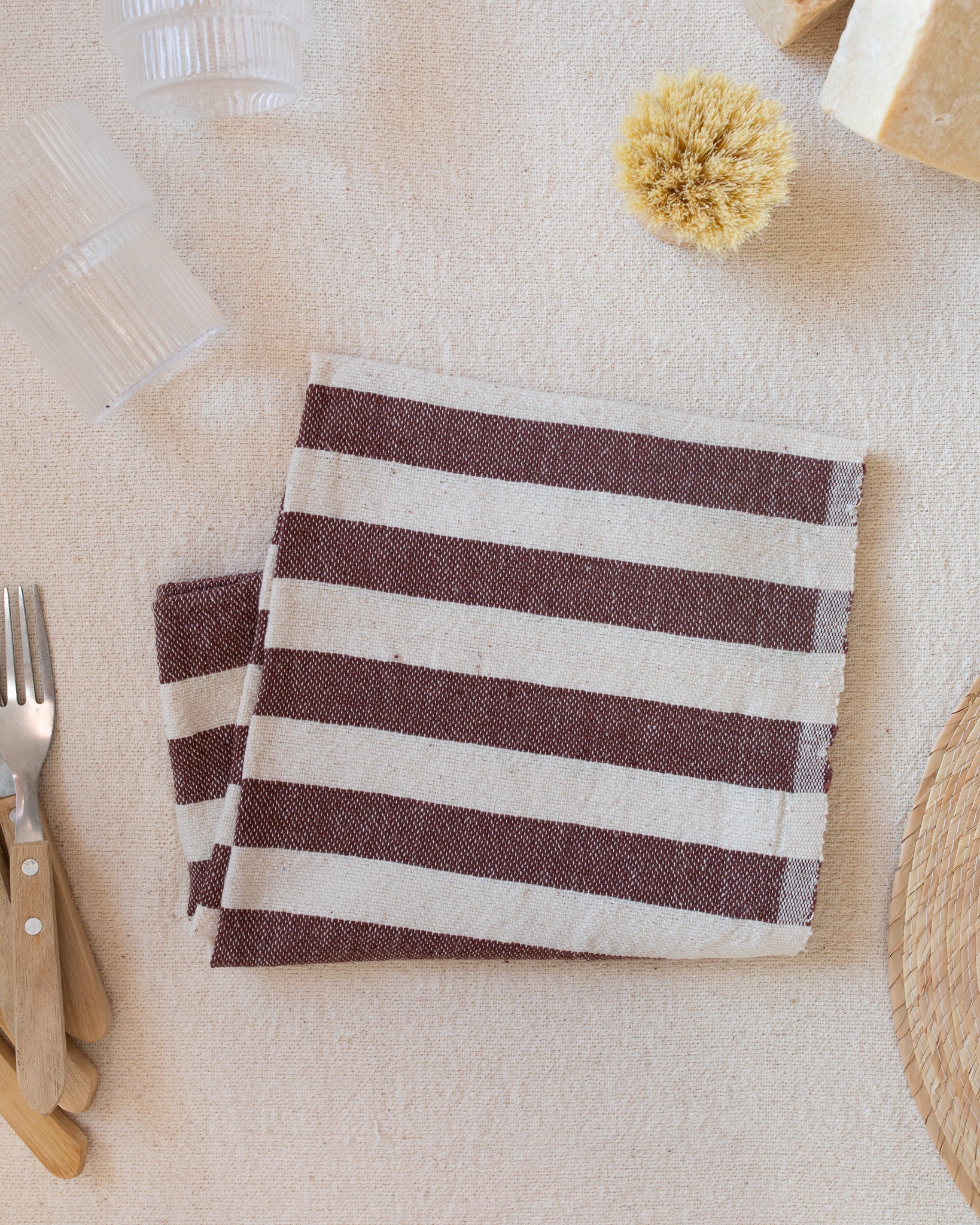 Chocolate Stripe Hand Towel - Thumbnail 2