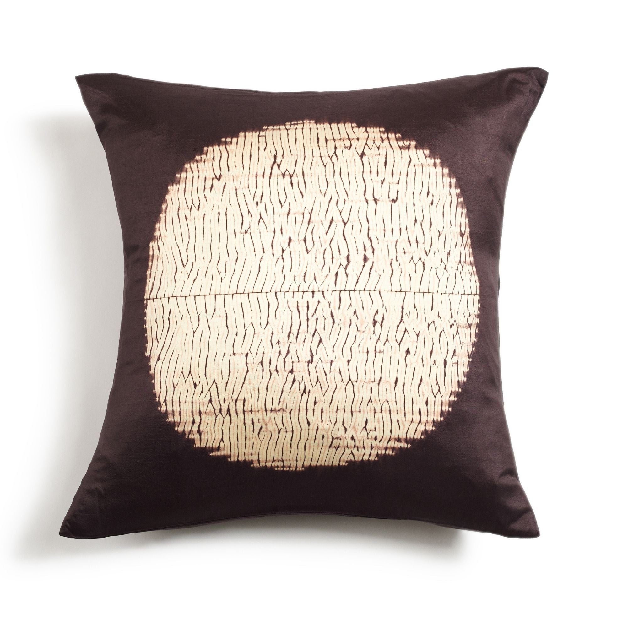 Ara Hand Crafted Shibori Print Mulberry Silk Pillow - Thumbnail 2