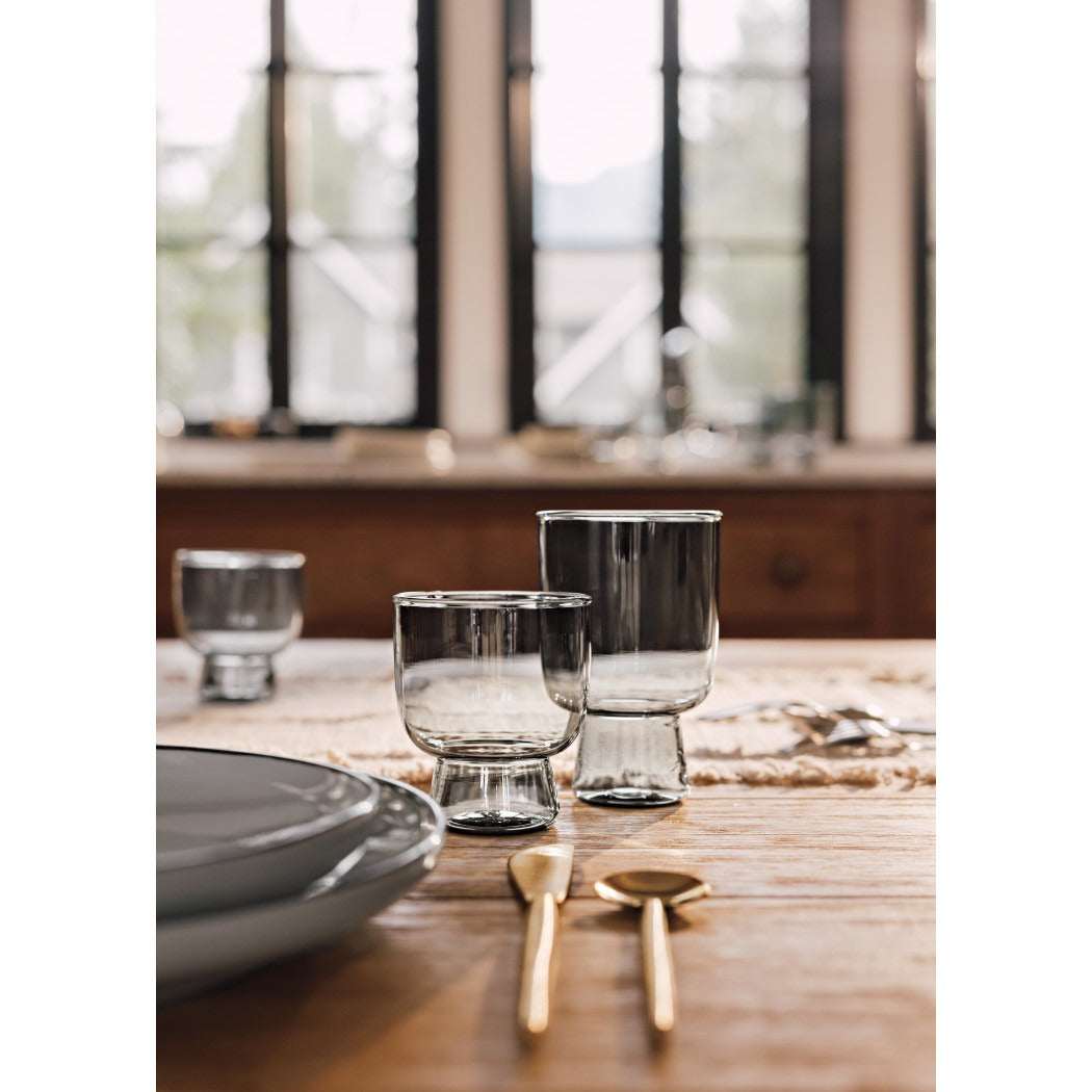 Set of 4 Tumbler 7oz Pedestal Smoke