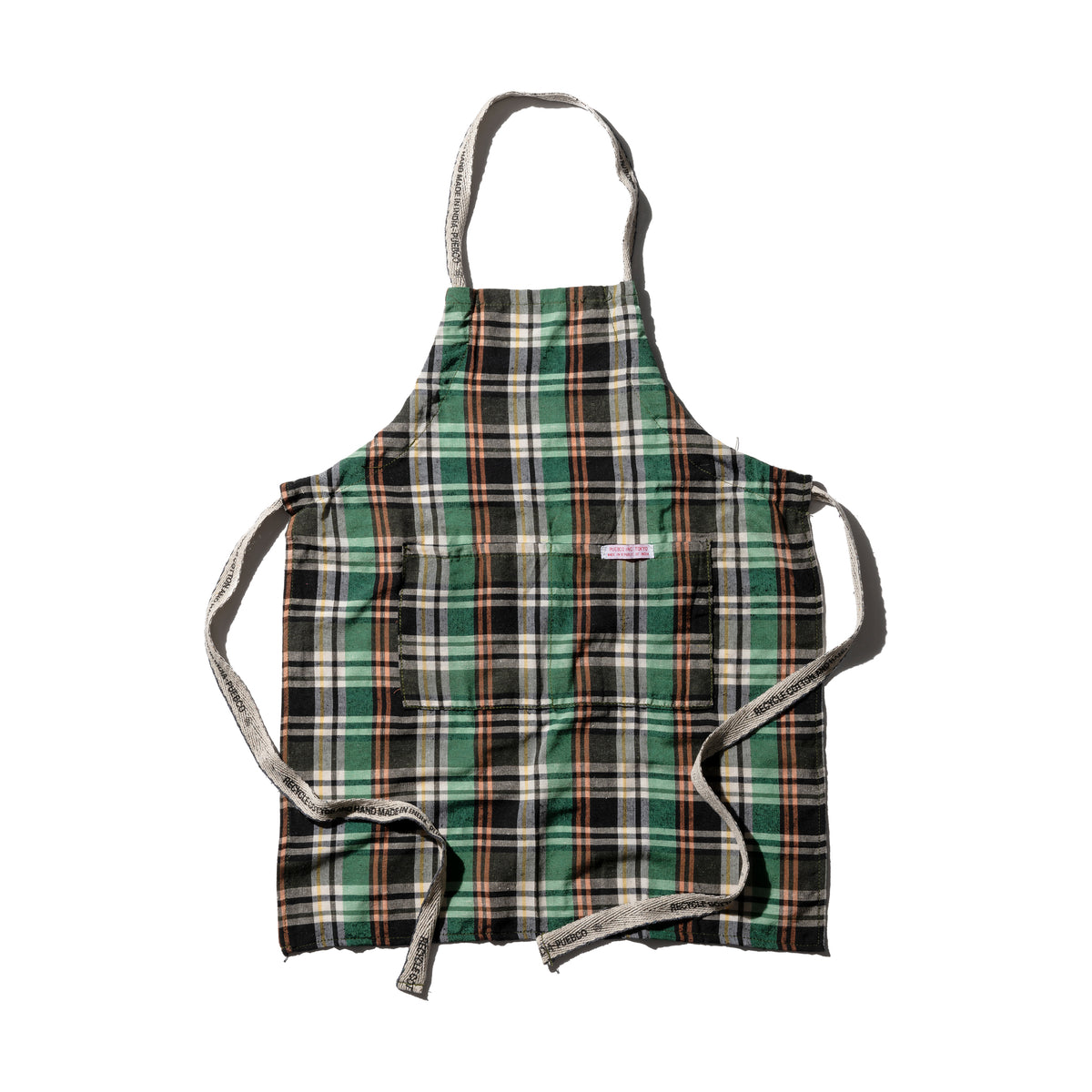 Recycle Cotton Check Apron 3