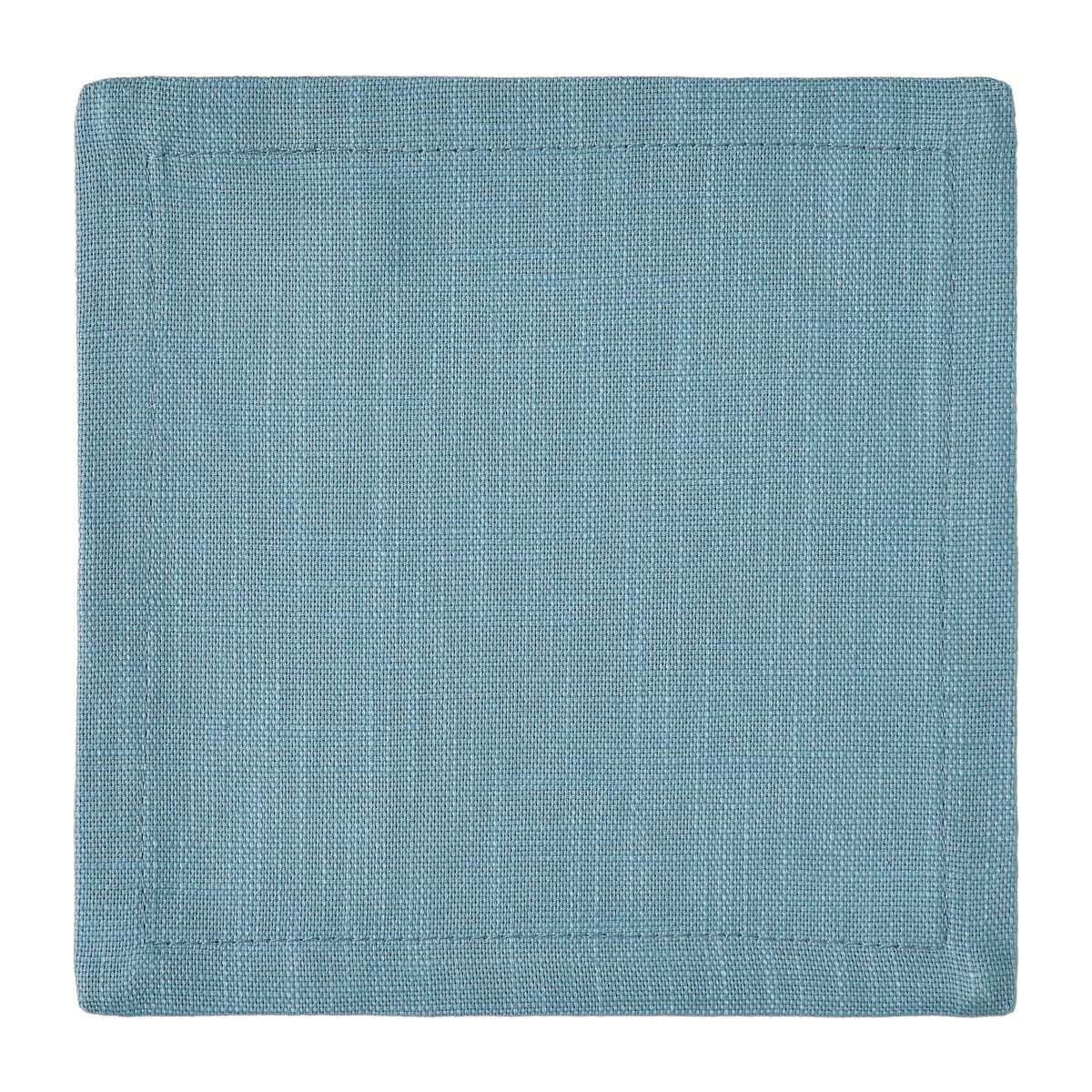 CNP-4902-66_3|Close-up of a single textured turquoise blue linen napkin, ideal for upscale dining and everyday use.