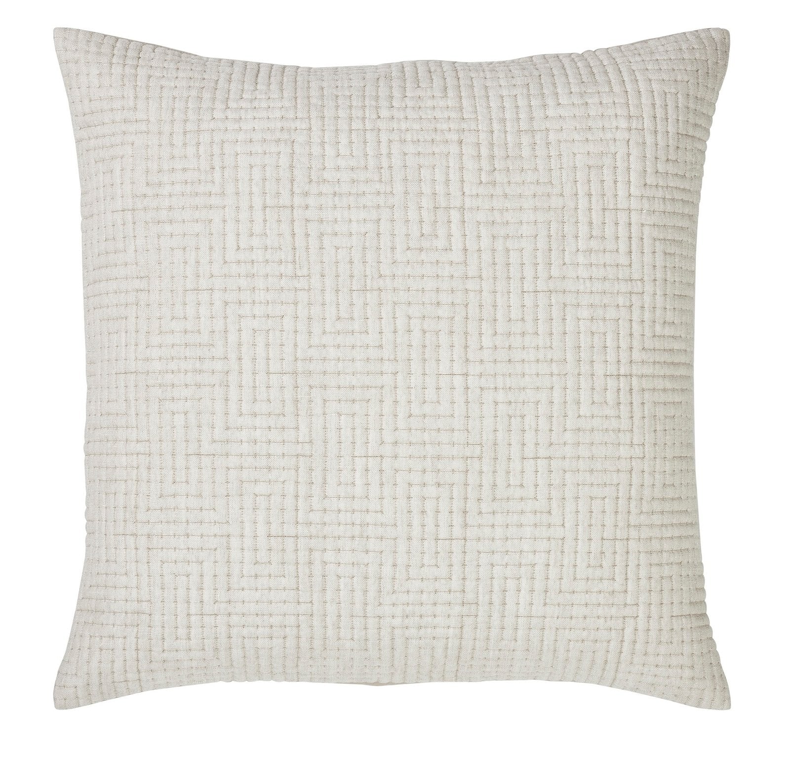 ES-259-2626_1|Luxurious cream quilted coverlet featuring a modern geometric pattern, soft texture adds elegance to any bedroom decor style.