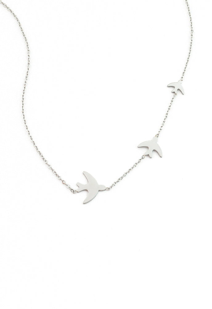 Beautiful silver necklace, silver sparrow necklace, women's fashion jewelry pieces, fair trade jewelry website