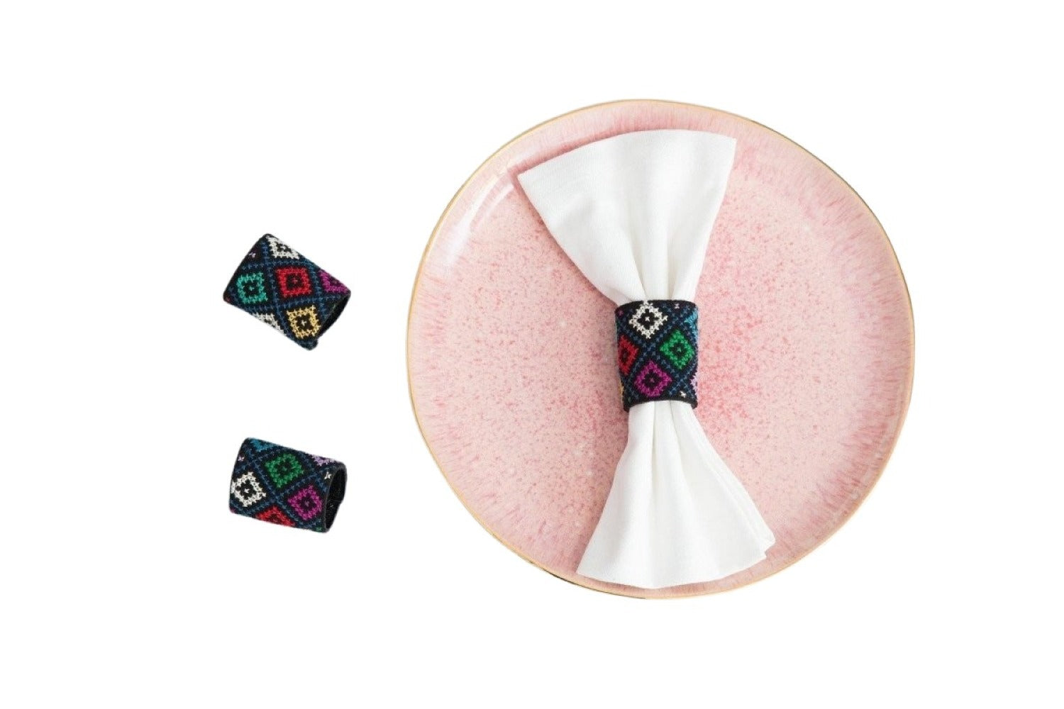 Tatreez Napkin Rings - Colorful - Darzah