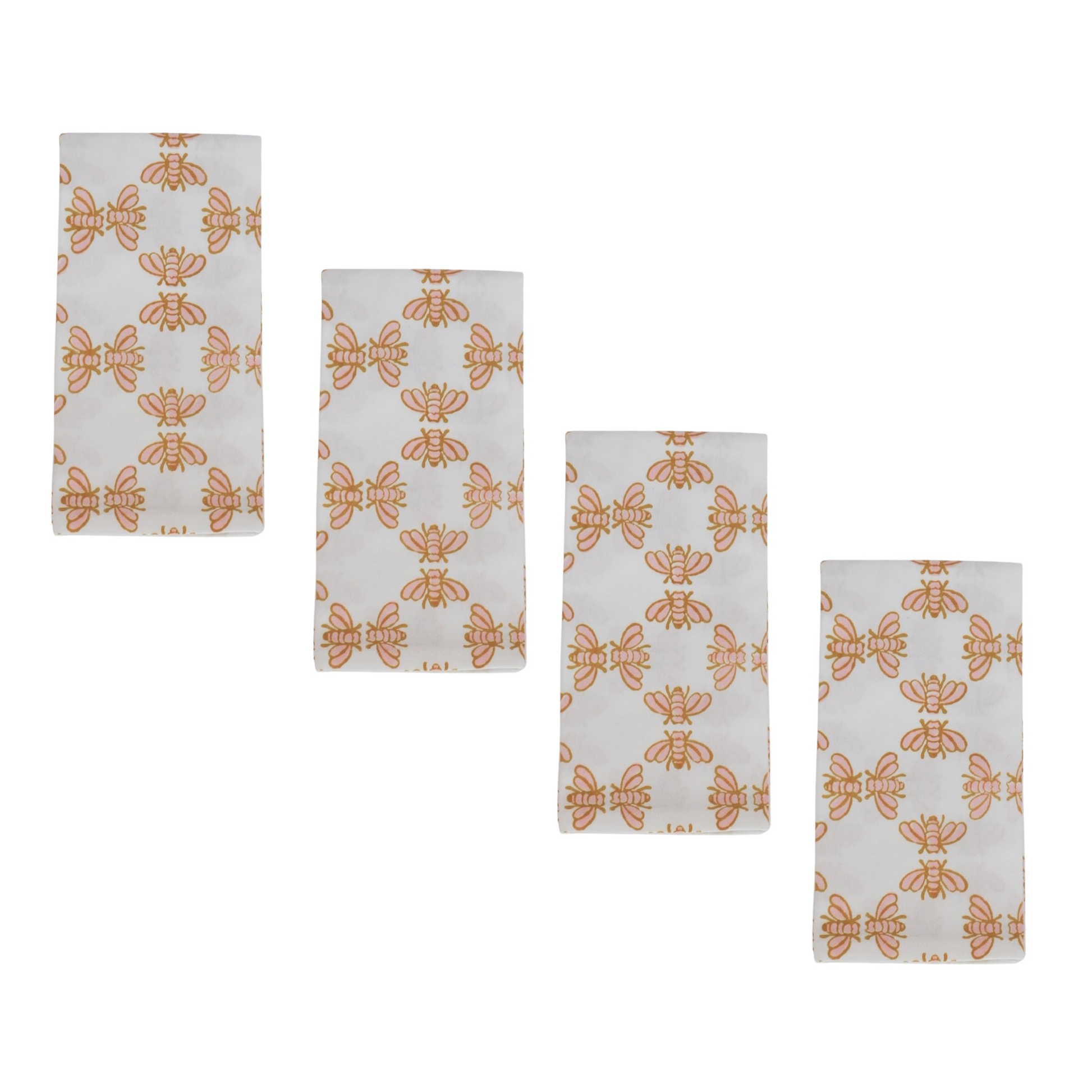 Organic Napkins (set of 4) - Honeybee - Rose & Mustard - The Mended Company