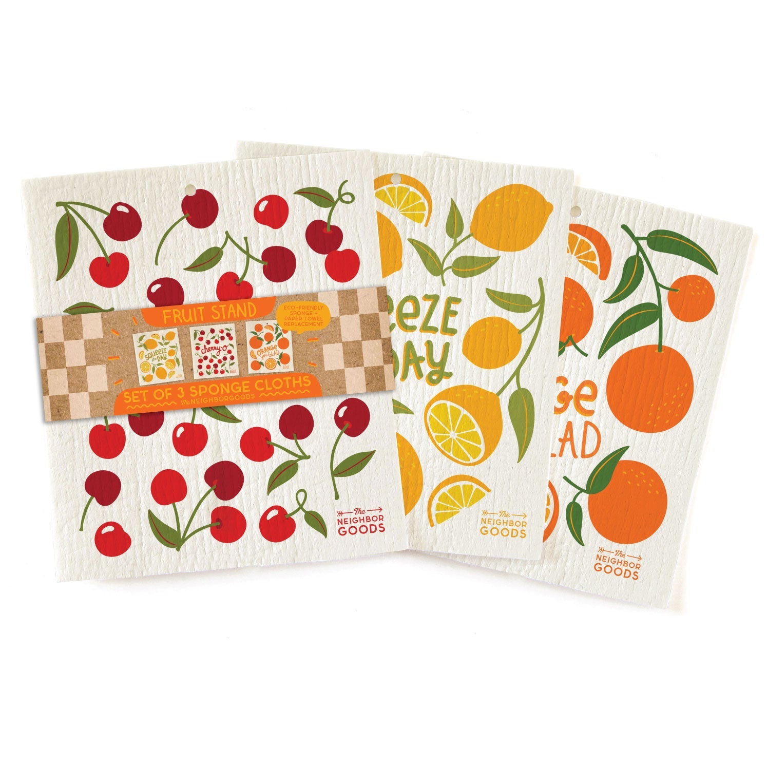 Fruit Stand - Sponge Cloth Set of 3