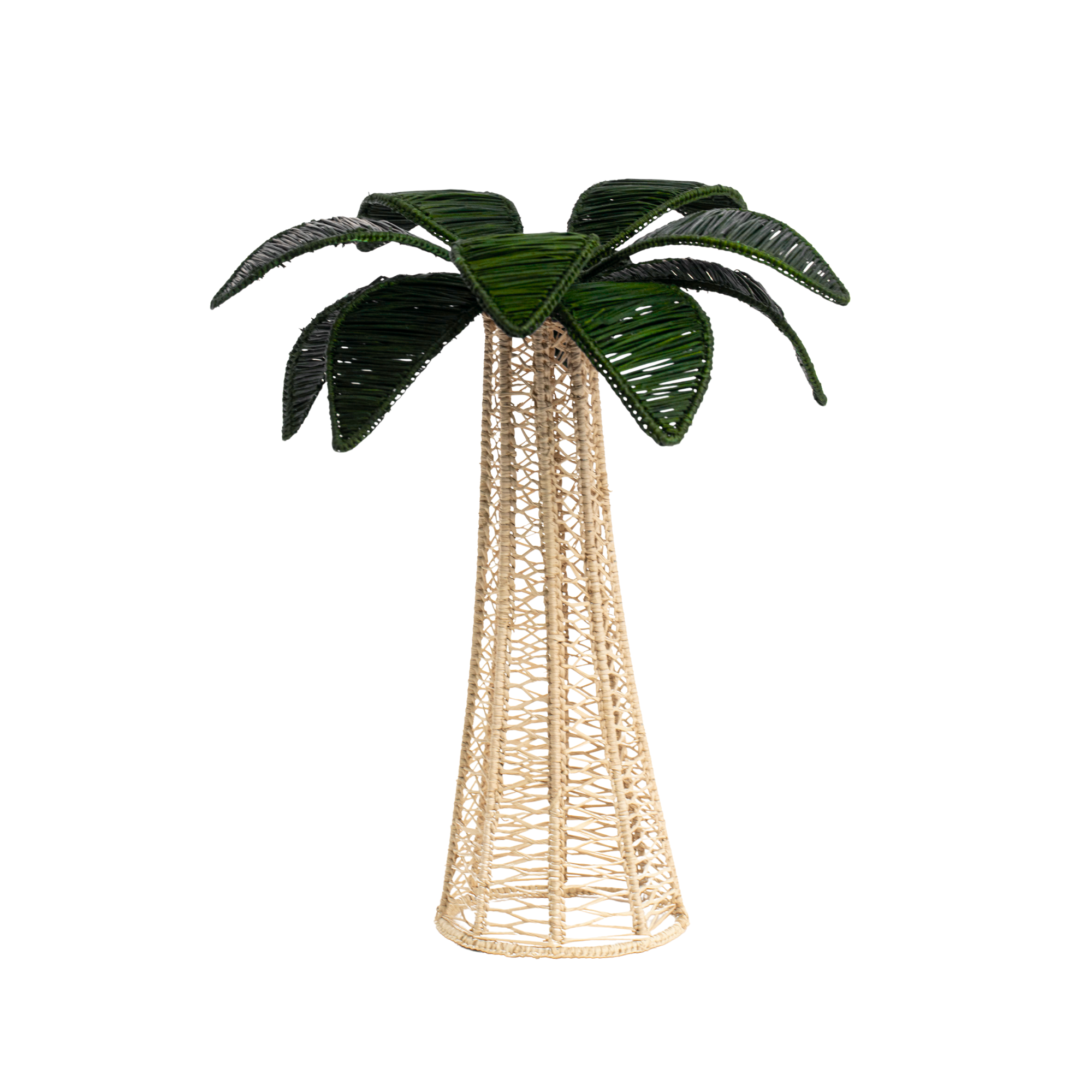 Palm Tree Candle Holder - Large - Dark Green