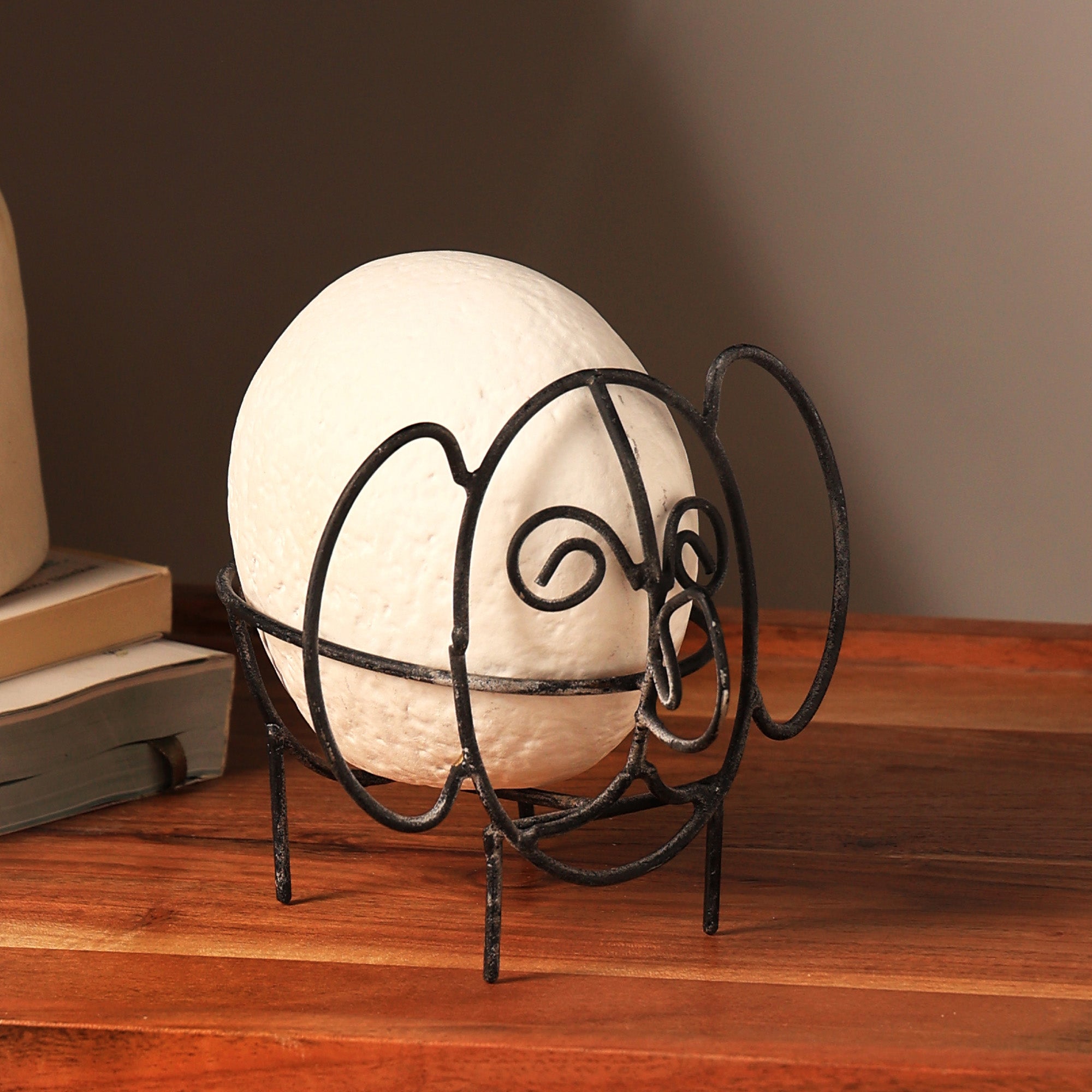 Eco Mix Elephant & Llama Sculpture with Metal Feet | Sustainable Decor