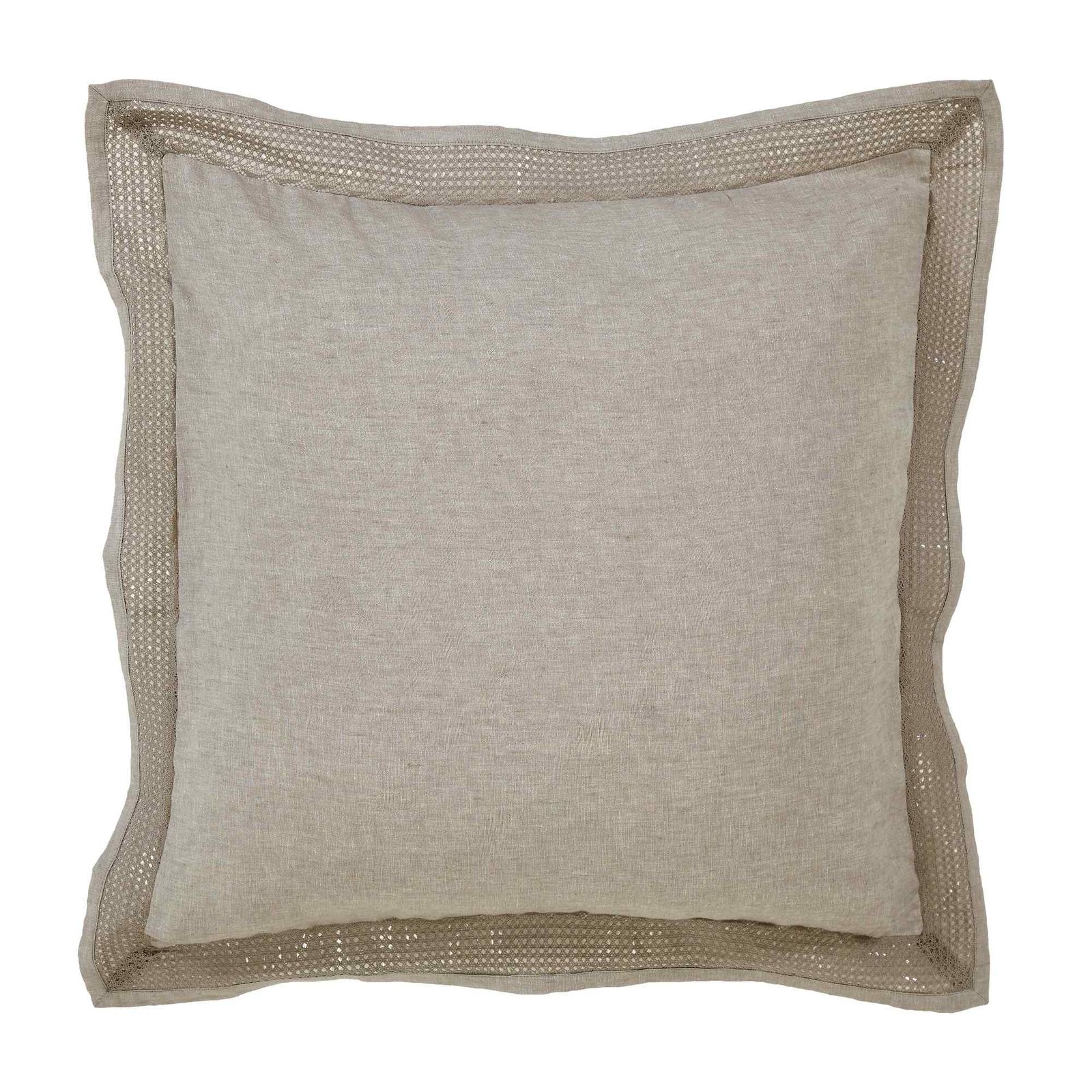 ES-022-2626_1|Natural linen duvet cover with elegant woven texture border detail. Perfect for sophisticated, modern bedding.