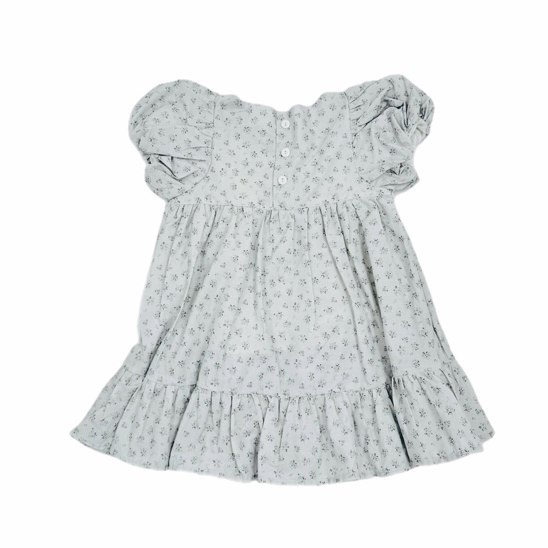 Light blue floral dress on a white background