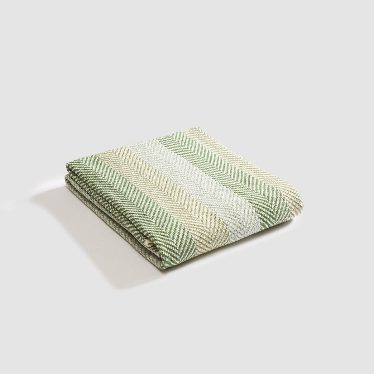 In2Green Eco Throw Cotton Sustainable Knit Striped | Chevron Throw Blanket - Herringbone Hues