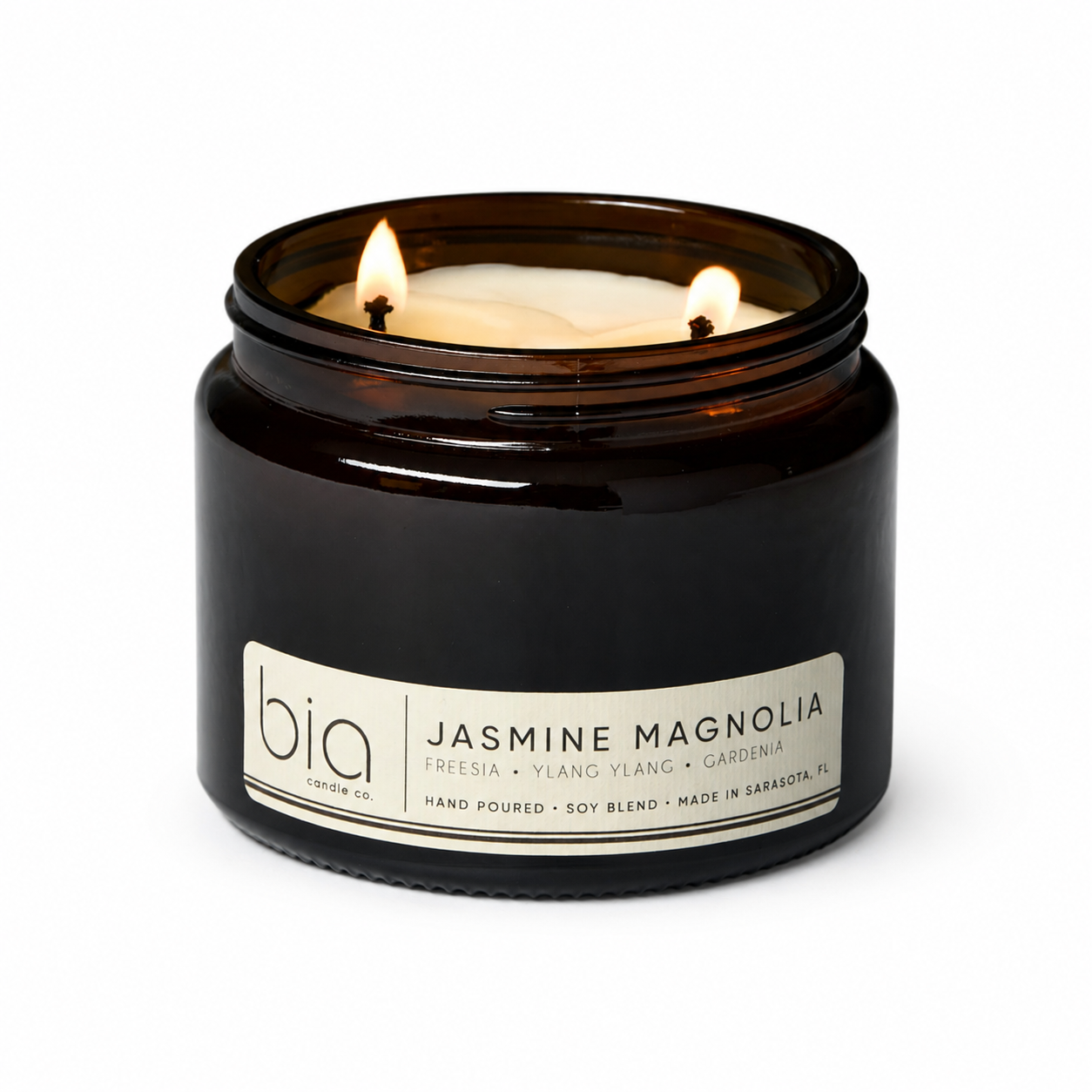 Jasmine Magnolia Soy Blend Candle — Gardenia, Ylang Ylang & Musk