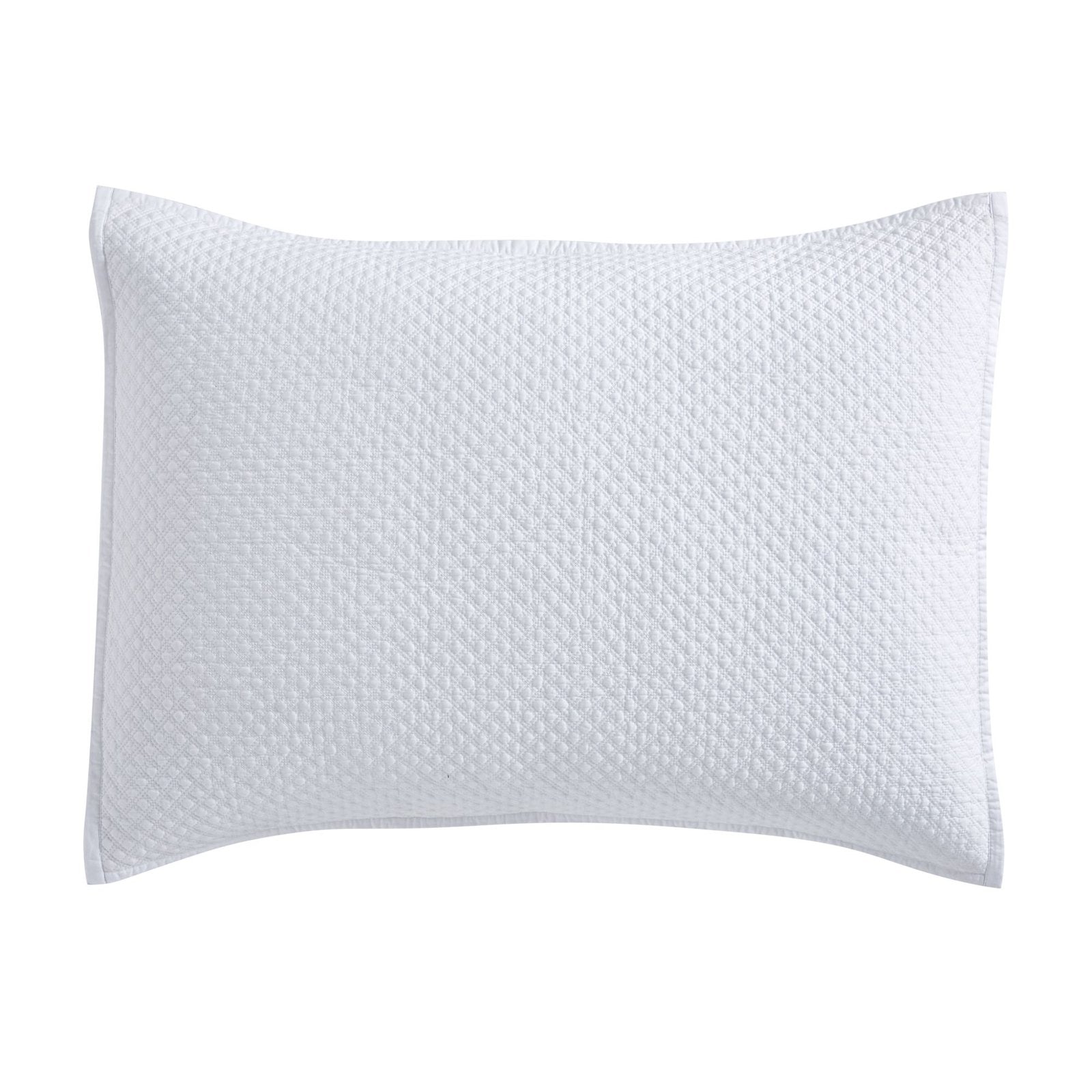 KS-200-2036_1|White diamond-quilted coverlet with textured pattern. Fresh, clean, and classic bedding for a timeless bedroom.