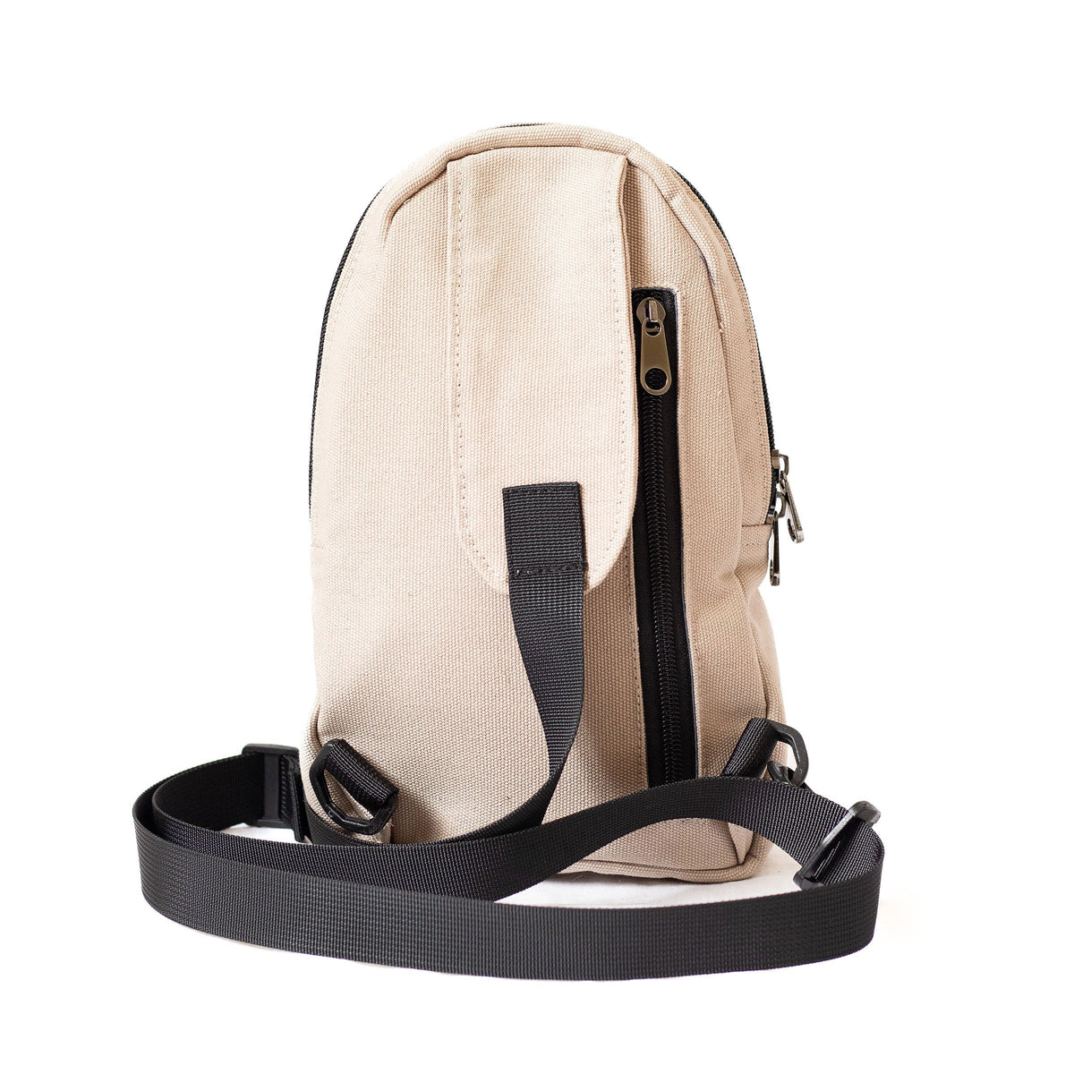 Buru sand white canvas sling bag detail #color_sand-white