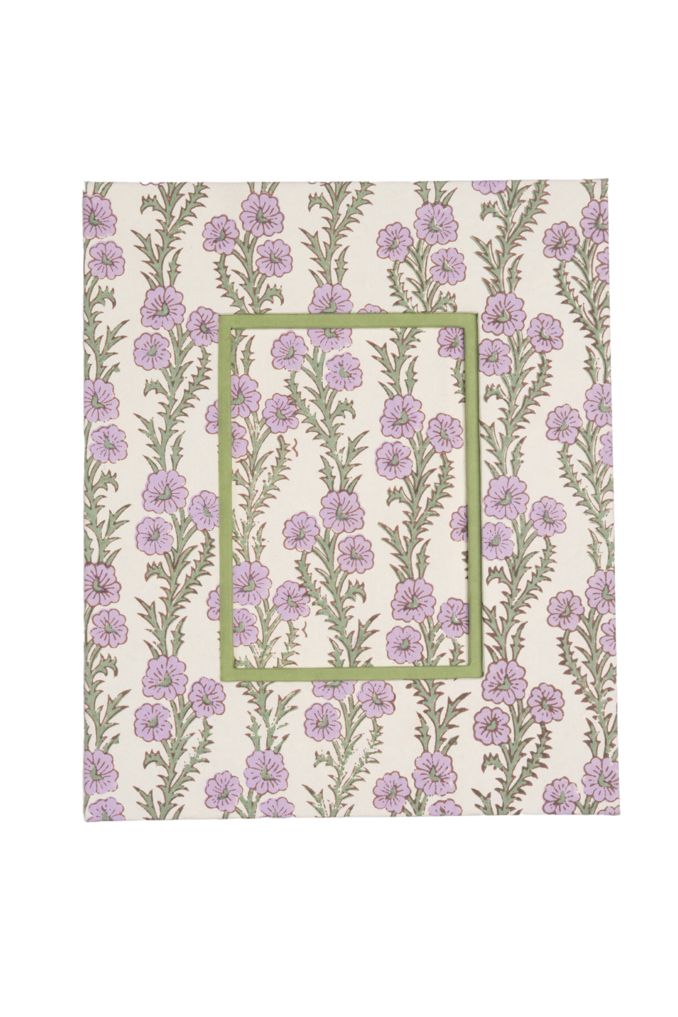 Forget Me Not Purple 5x7 wall picture frame flat view by Inner Child