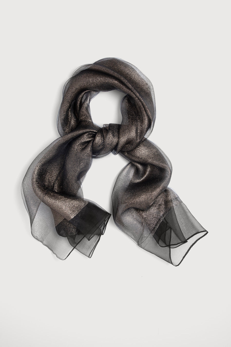 Silk Glimmer Scarf - Black